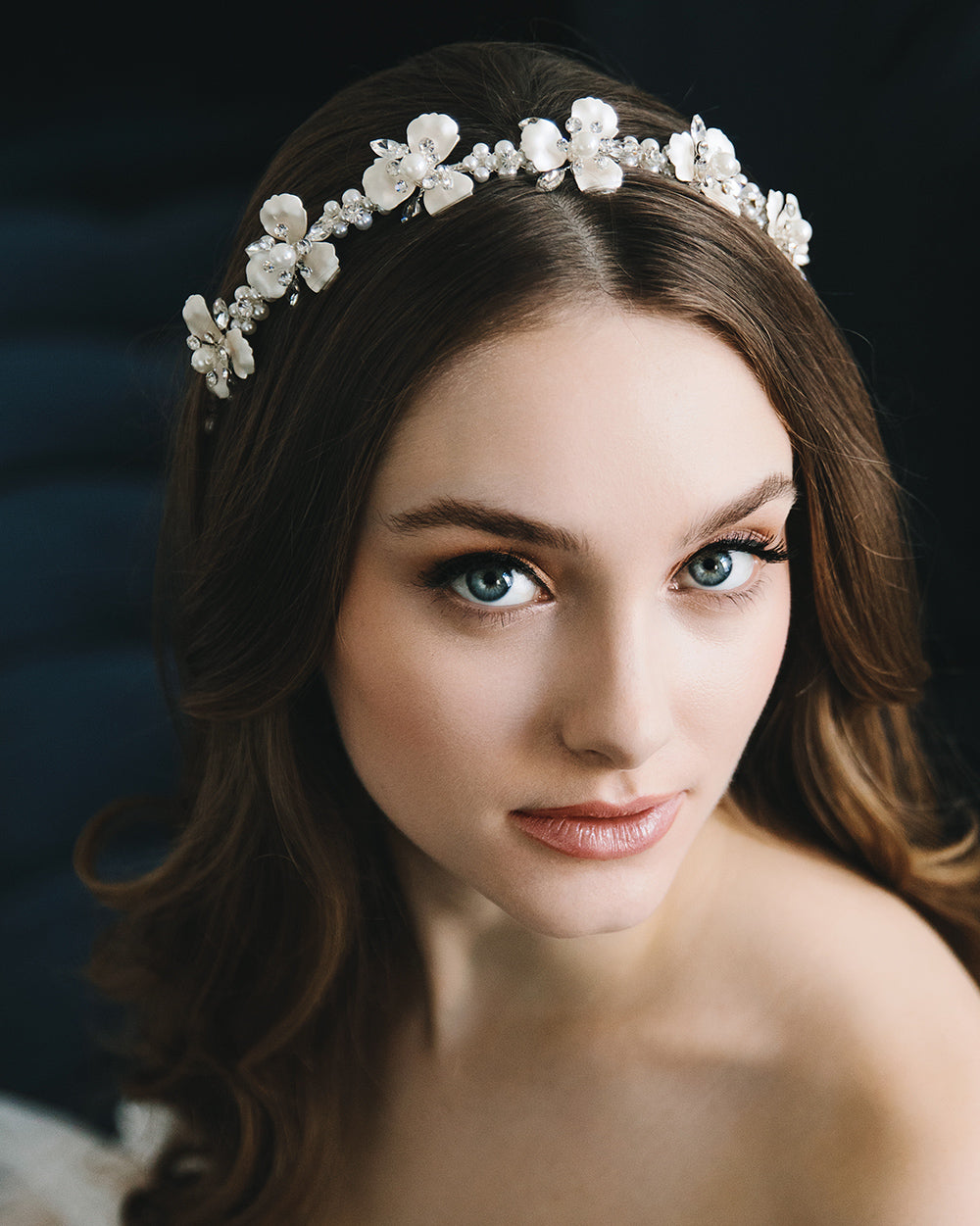 Loreen Pearl Headband for Women - Elegant Crystal Hair Accessory for Weddings, Parties & Special Occasions