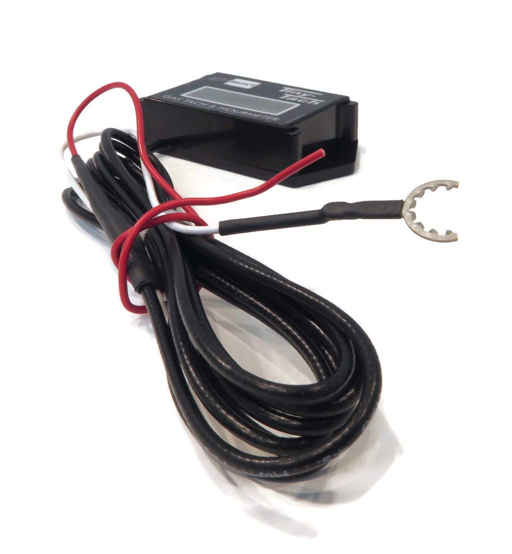 Tiny Tach TT2A Digital Hour Meter & Tachometer - Adjustable Resettable Job Timer for Small Engines - Perfect for Lawn Mowers, Generators & Power Equipment Maintenance