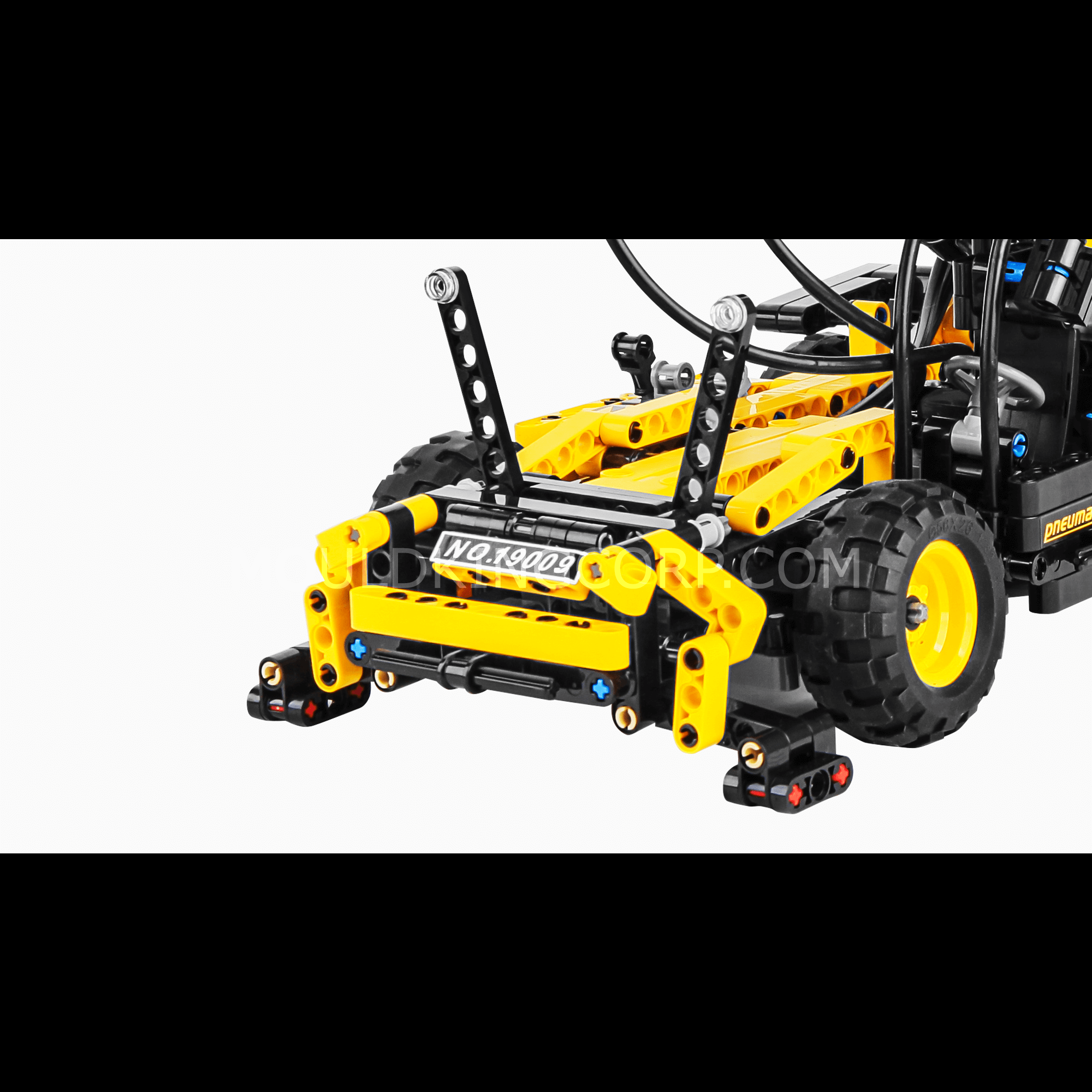 MOULD KING 19009 Pneumatic Forklift Building Blocks Toy Set - 803 PCS STEM Construction Kit for Kids & Adults | Educational Engineering Toy for Creative Play, Birthday Gifts & Classroom Activities