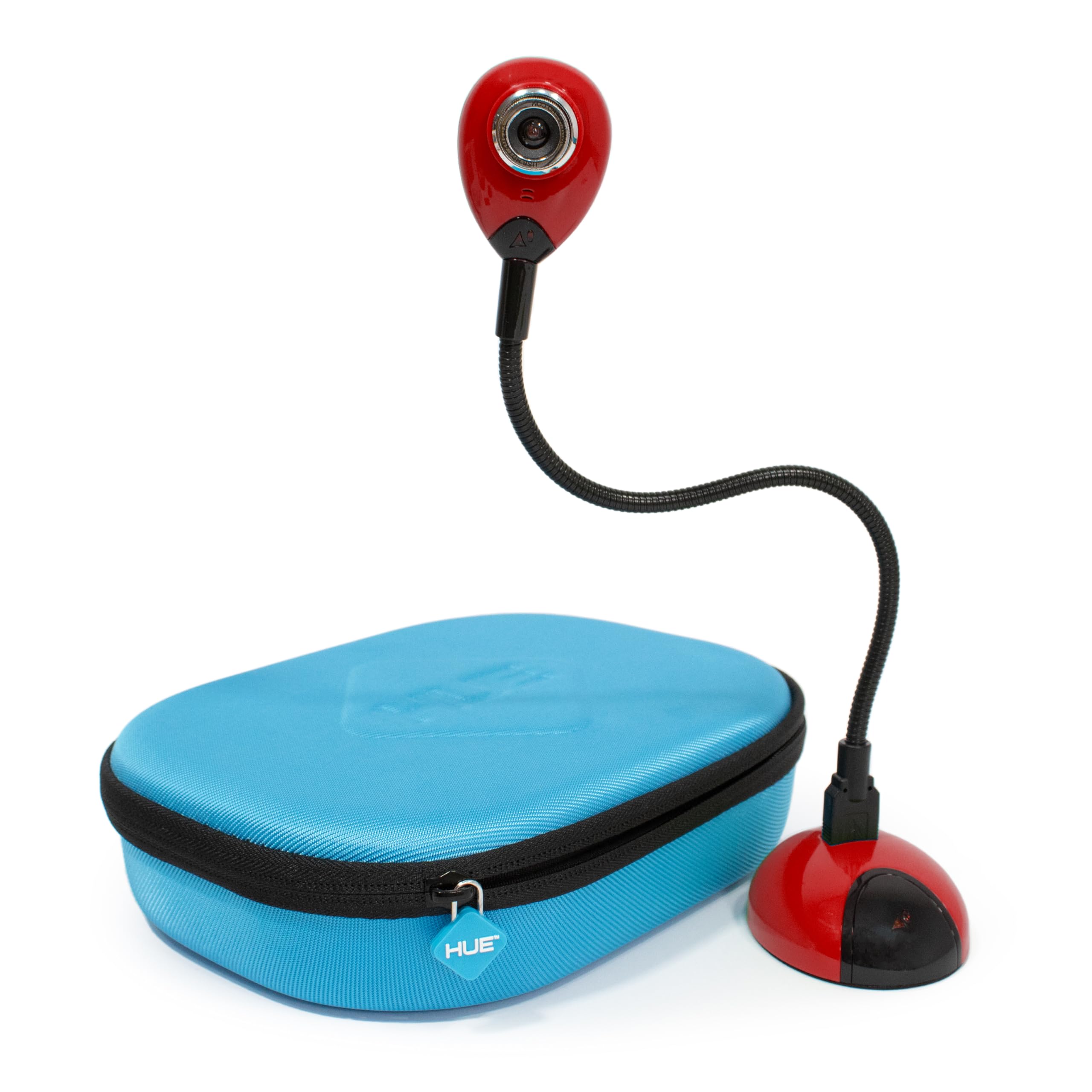 HUE HD Portable USB Camera & Visualizer with Carry Case (Red) - Perfect for Online Teaching, Video Conferencing, and Document Scanning