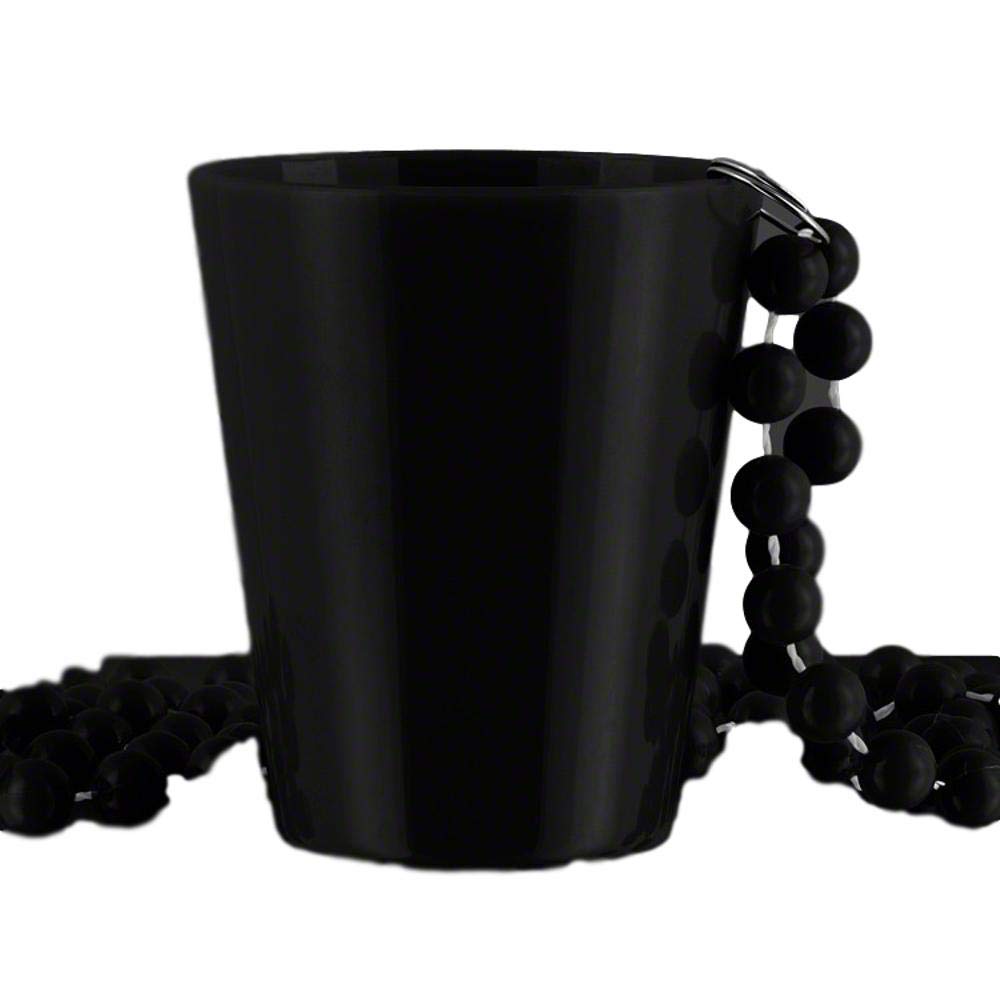 Blinkee Non Light Up Black Shot Glass Necklace - Stylish Beaded Choker for Parties, Halloween & Cosplay