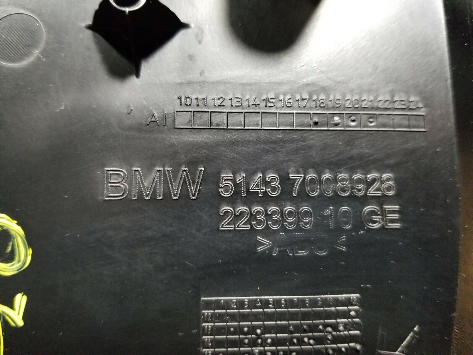 2006-2010 BMW 650i E63 Right Passenger Side Front Kick Panel Trim - Genuine OEM Replacement Part for Interior Door Protection & Customization