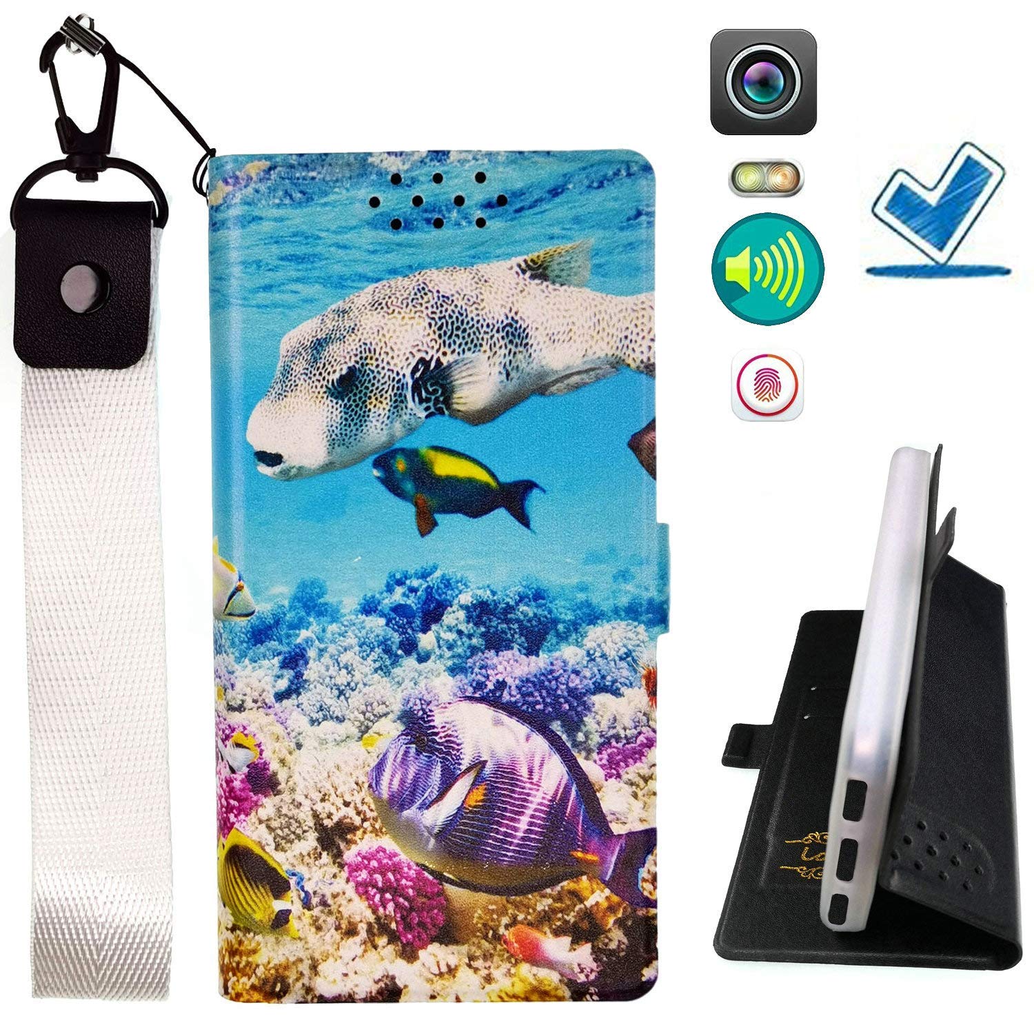 Premium PU Leather Flip Case with Silicone Ring Holder for Digicel DL3/DL3 Plus - Wallet Phone Cover with Card Slots & Kickstand (Perfect for Work, Travel & Daily Protection)