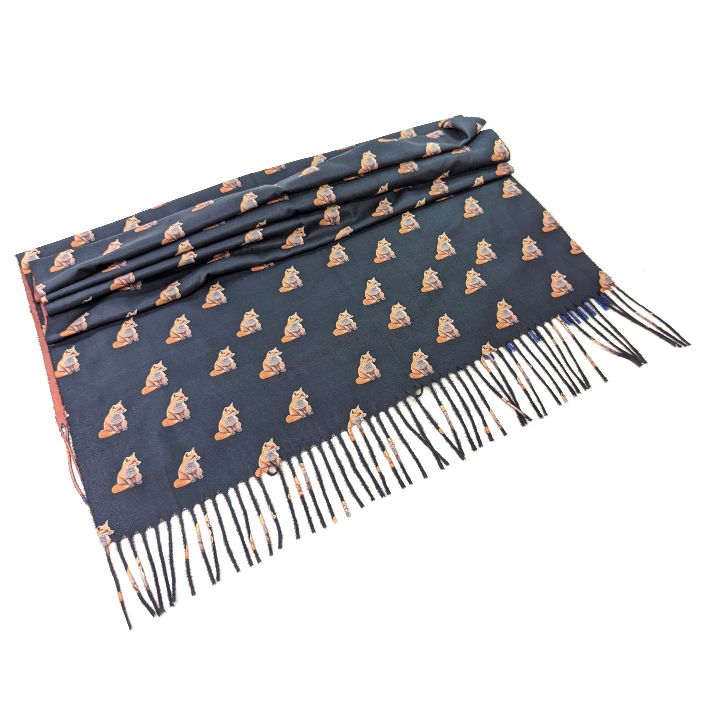 Midnight Fox Pashmina Style Scarf - Premium Soft Cashmere Blend Shawl Wrap for Women | Exclusive Designer Pattern | Perfect for Evening Events, Weddings & Winter Fashion