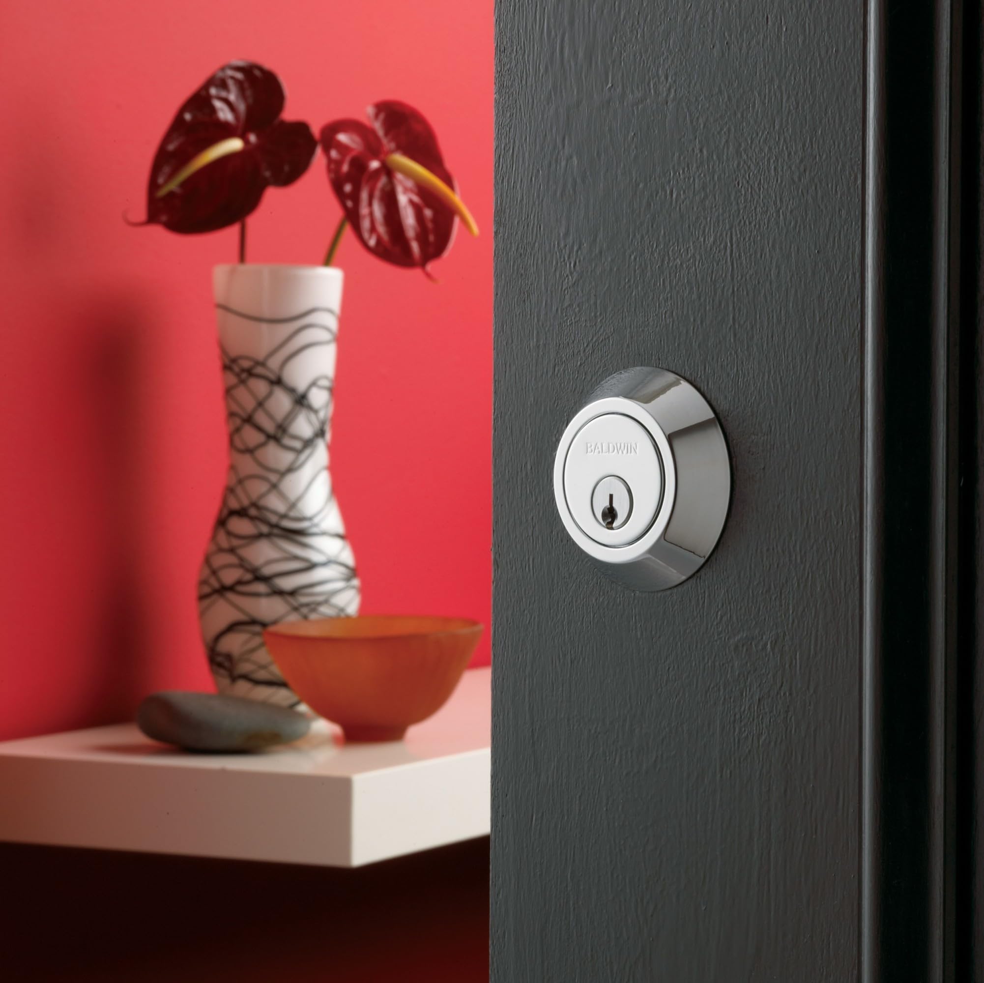 Baldwin Hardware 8242.102 Deadbolt Lock - High Security Door Lock for Home & Office - Durable & Stylish Entry Door Protection