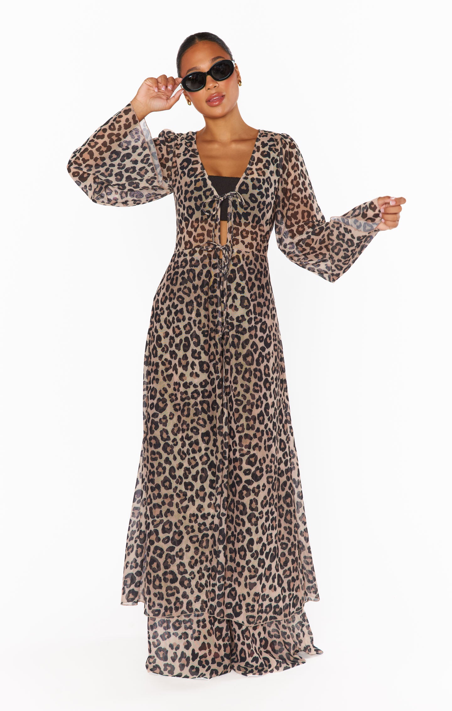 Jet Setter Cheetah Print Mesh Pants - Stylish & Comfortable Women's Fashion for Travel, Nightlife & Casual Wear