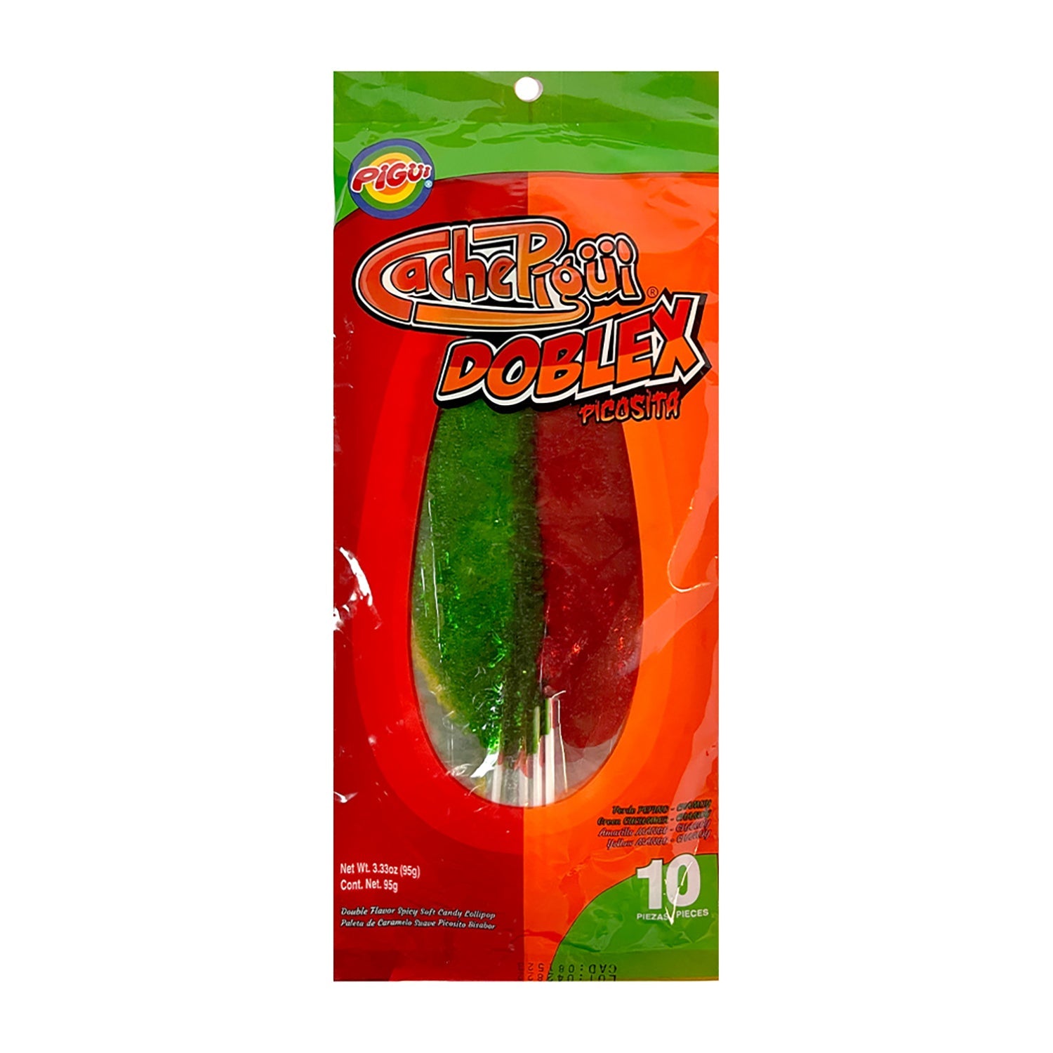 Dulces Pigui Doblex Mango Chamoy Candy - 10ct Bag | Sweet & Spicy Mexican Treat for Parties, Snacking & Gifting