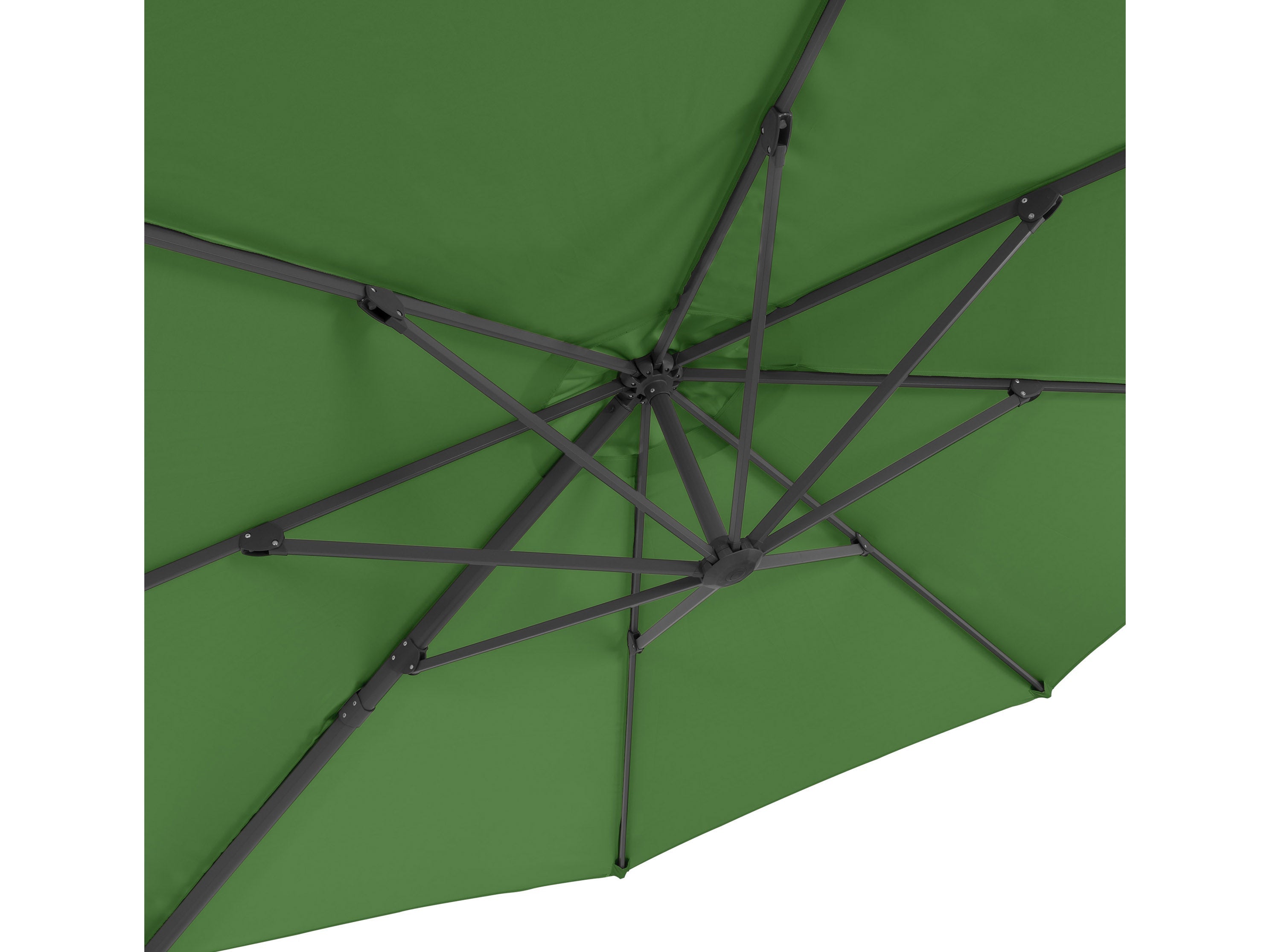 11.5ft Deluxe Offset Patio Umbrella in Forrest Green - Perfect for Poolside, Backyard, and Outdoor Dining Areas