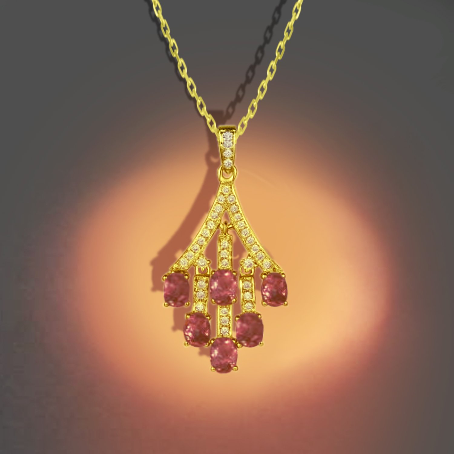 Natural Brazilian Alexandrite Pendant with Color Changing Effect & Diamond Accents in 14K Gold - Elegant Jewelry Gift for Women, Perfect for Anniversaries, Birthdays & Special Occasions