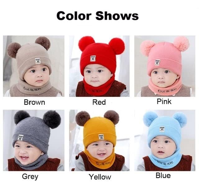 Trendsy Baby Knit Hat & Scarf Set for Toddlers - Winter Pom Pom Beanie & Neck Warmer for Girls & Boys (6 Months to 5 Years) - Perfect for Snow Play, Outdoor Winter Adventures & Holiday Photos