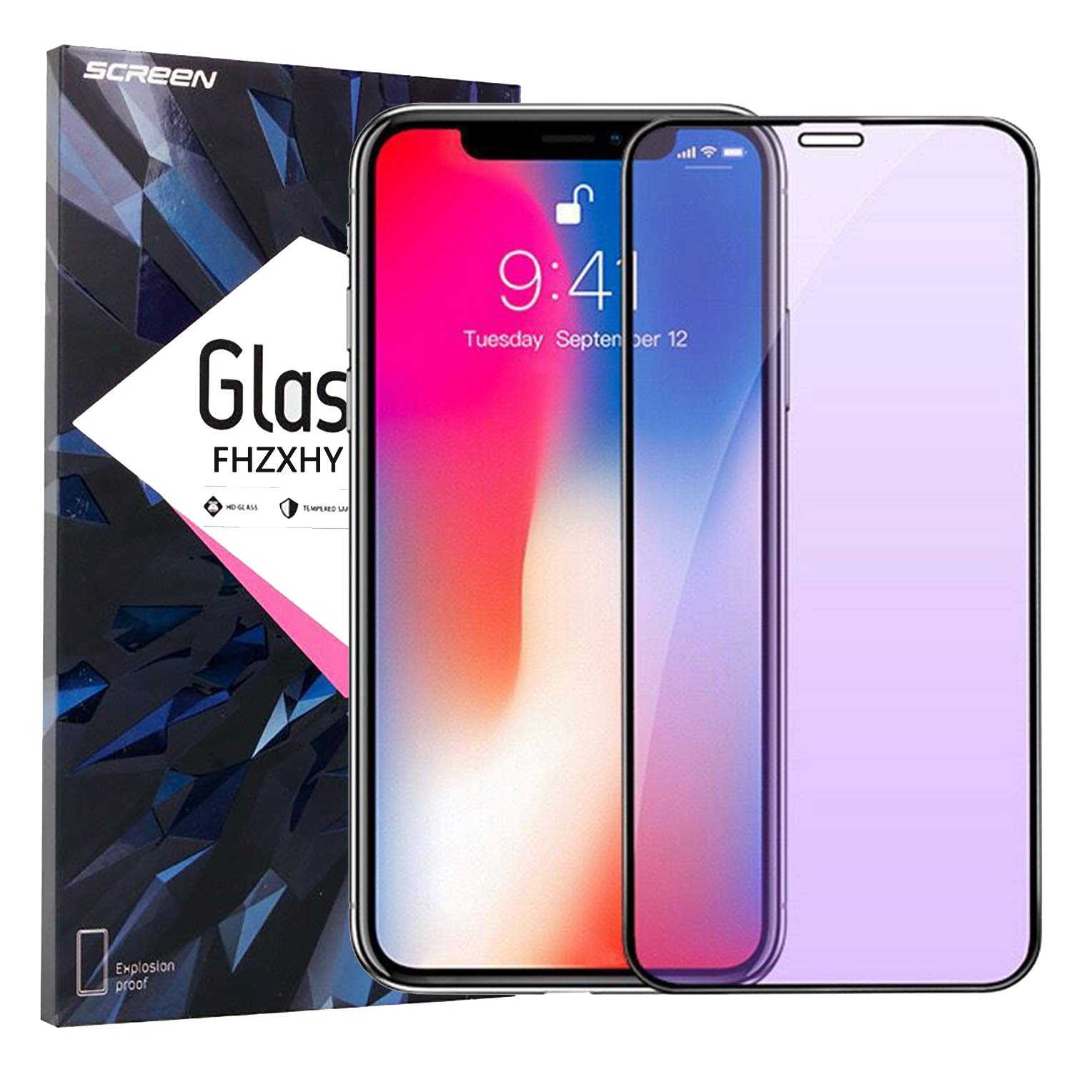 2-Pack iPhone 12/12 Pro Screen Protector - 9H Tempered Glass, Anti-Blue Light, HD Clear, Eye Protection (6.1 inch, 5G Compatible) - Perfect for Daily Use, Office Work & Gaming