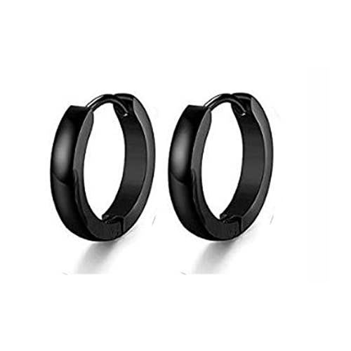 1 Pair 50 Styles Unisex Black Stainless Steel Barbell Earrings for Women & Men - Punk Gothic Body Jewelry for Cartilage, Helix, Nose Piercing - Perfect for Concerts, Parties & Alternative Fashion