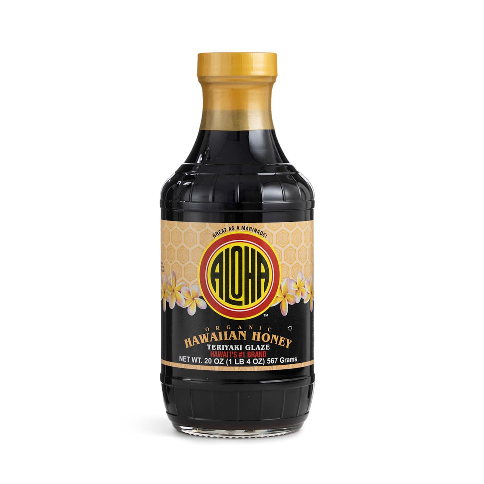 Organic Hawaiian Honey Teriyaki Glaze - Aloha Shoyu - Authentic Island Flavor - 20oz Bottle - Made in Hawaii - Perfect for Grilling, Marinades & Asian Cuisine