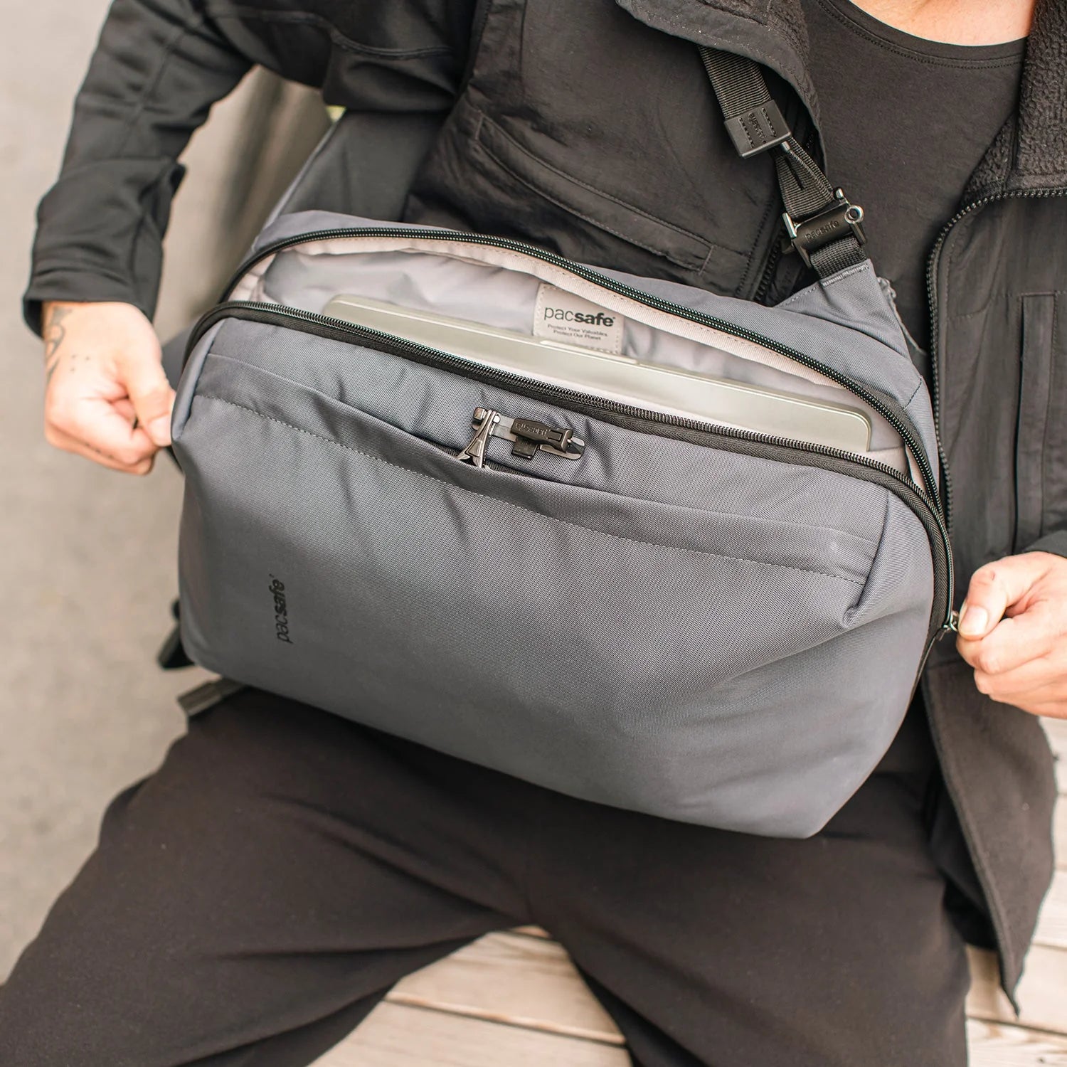Pacsafe Metrosafe X Anti-Theft 13 Inch Commuter Backpack for Travel, Work & School | RFID Protection & Secure Laptop Compartment | Durable & Stylish Urban Backpack for Daily Commute