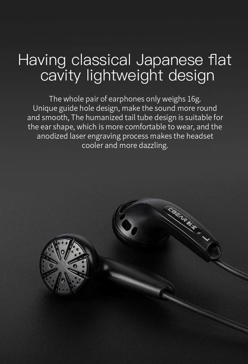 KBEAR Stellar 1DD HiFi Wired Earbuds - High Resolution Stereo In-Ear Headphones with Deep Bass, Compatible with Android Phones, Tablets, MP3 Players (Blue, No Mic) - Perfect for Music Lovers, Commuting & Workout