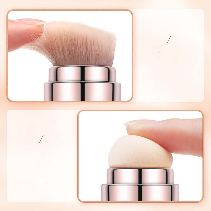 4-in-1 Multifunctional Makeup Brush Set - Foundation, Blush, Eyeshadow & Concealer Brush Kit for Professional Makeup Application - Perfect for Daily Use, Travel & Makeup Artists