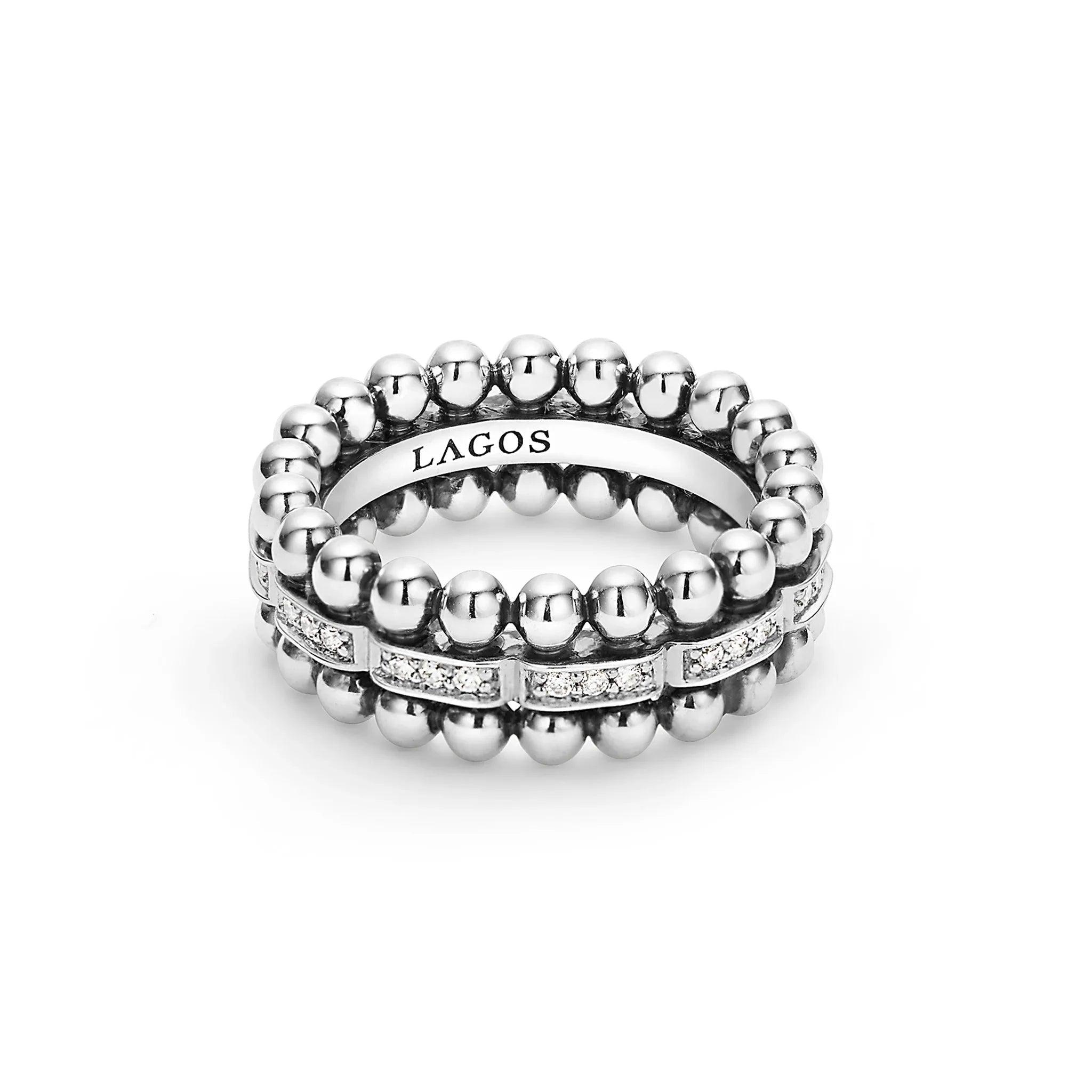 Luxury Caviar Beaded Diamond Ring for Women - 14K Gold Plated Elegant Jewelry Gift for Anniversary, Engagement & Special Occasions
