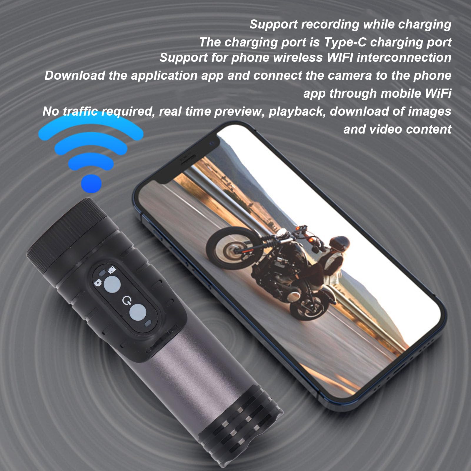 4K Waterproof Action Camera - 12MP Sports Camera with WiFi & 120° Wide Angle Lens - HD Helmet Camera for Diving, Skiing, Cycling & Outdoor Adventures (Black/Grey)