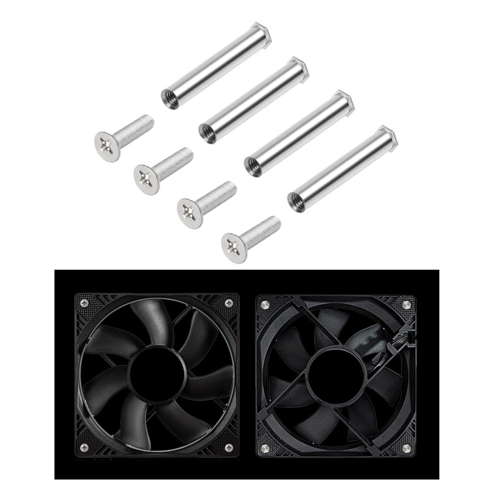 CYILPR 4-Pack 25mm Computer Fan Screws - Secure & Stable Cooling Fan Mounting Screws for PC Case, CPU Cooler, and Gaming Rig Cooling Systems