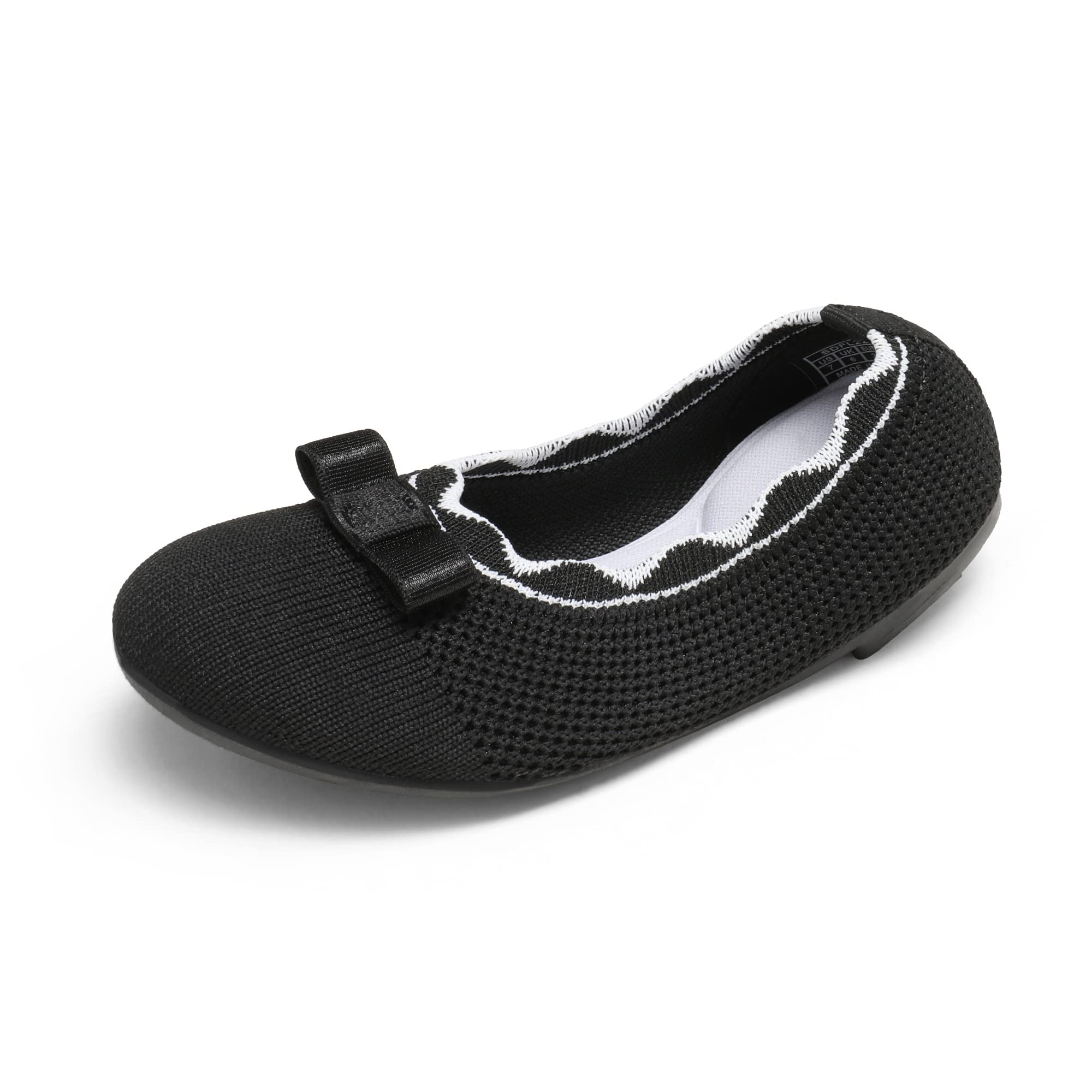**Dream Pairs Girls Ballet Flats - Comfortable Slip-On Knit Dress Shoes for Toddler & Little Kid - Perfect for School, Parties & Everyday Wear**