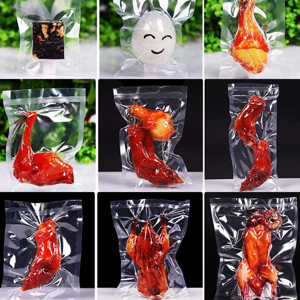 100 Pcs Vacuum Sealer Bags - Heavy Duty Freezer Storage Bags for Food Preservation | Airtight Seal for Meat, Vegetables & Leftovers | Perfect for Sous Vide, Meal Prep & Long-Term Freezing | Compatible with Most Vacuum Sealers