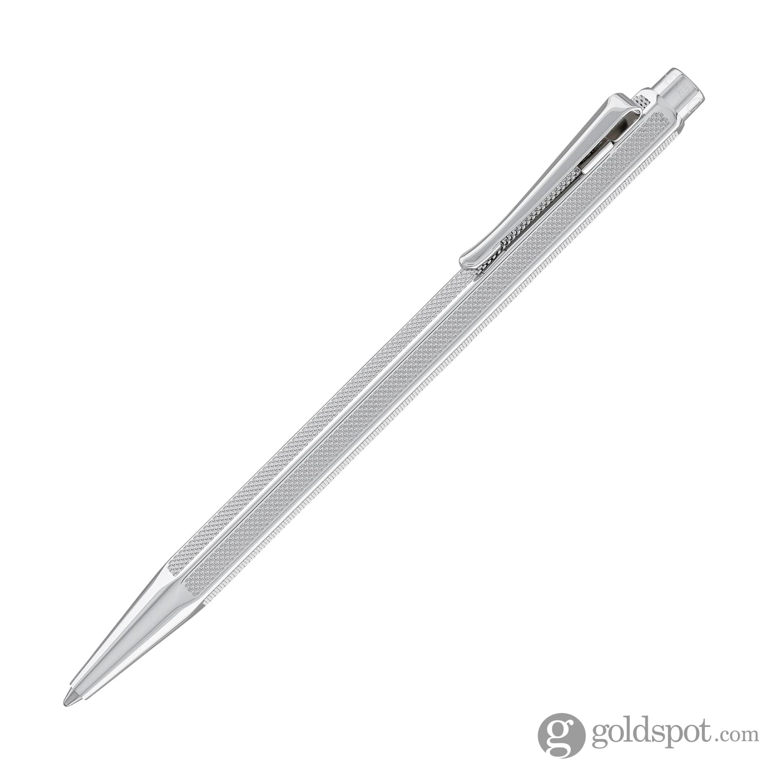 Caran d'Ache Ecridor Ballpoint Pen - Premium Rhodium Plated with Milanese Mesh Design - Luxury Writing Instrument for Business, Gifting & Collectors