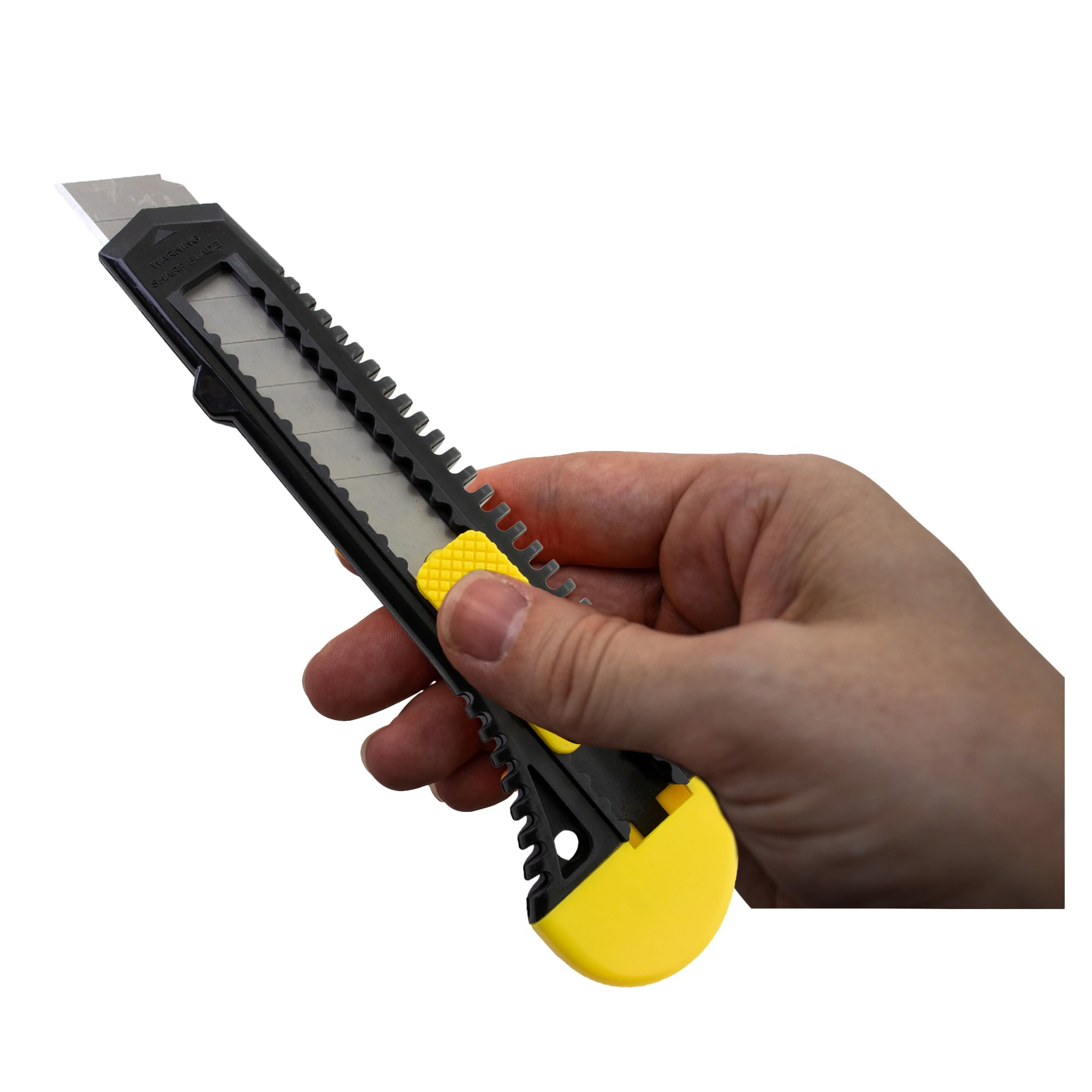 25-Pack Heavy Duty Utility Knives with Snap-Off Blades - Box Cutters for Warehouse, Shipping, Retail & DIY Projects - Black