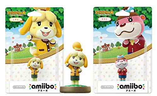 Animal Crossing 2-Pack Set [Isabelle Winter Outfit & Lottie] for Nintendo Switch, Switch Lite, Wii U & 3DS - Japan Import - Perfect for Gaming Collectors and Holiday Gift Giving