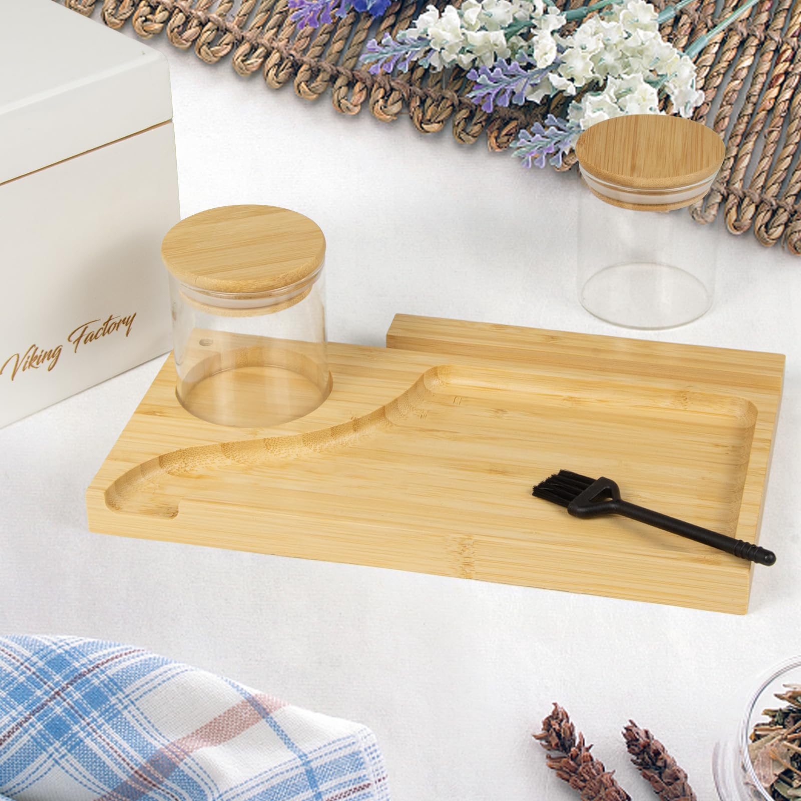 Extra Large Bamboo Gift Box with Combination Lock - Home & Office Storage Organizer for Jewelry, Keepsakes & Essentials | Decorative White Storage Box for Bedroom, Closet & Office Organization