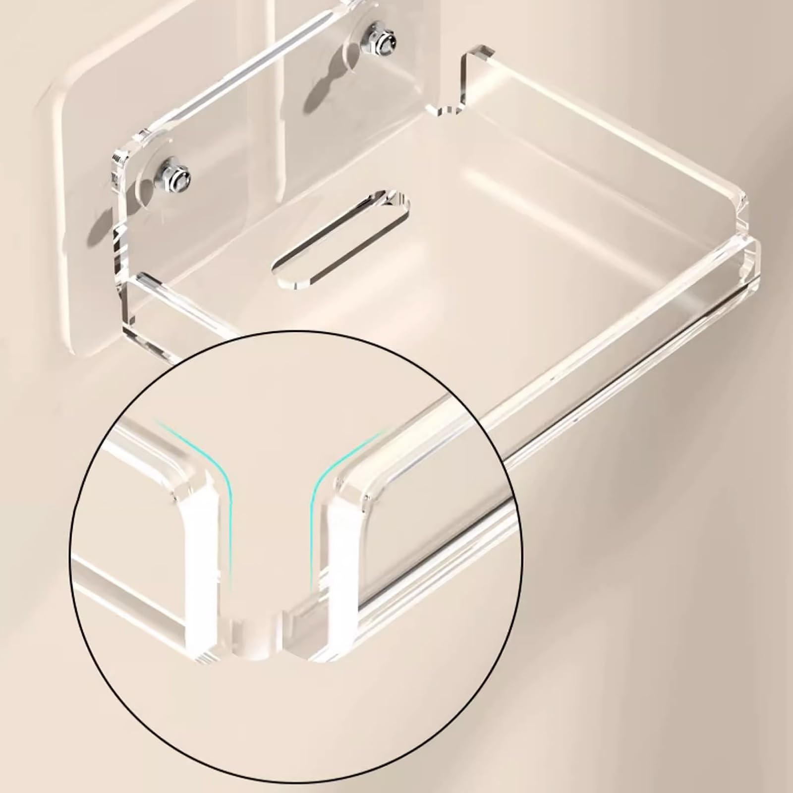 2 Pack No Drill Wall Mount Shelf for Security Cameras - Floating Bracket for Nest, Blink & Indoor Cams - Pet Monitor & Speaker Holder - Damage-Free Installation for Home & Office Surveillance