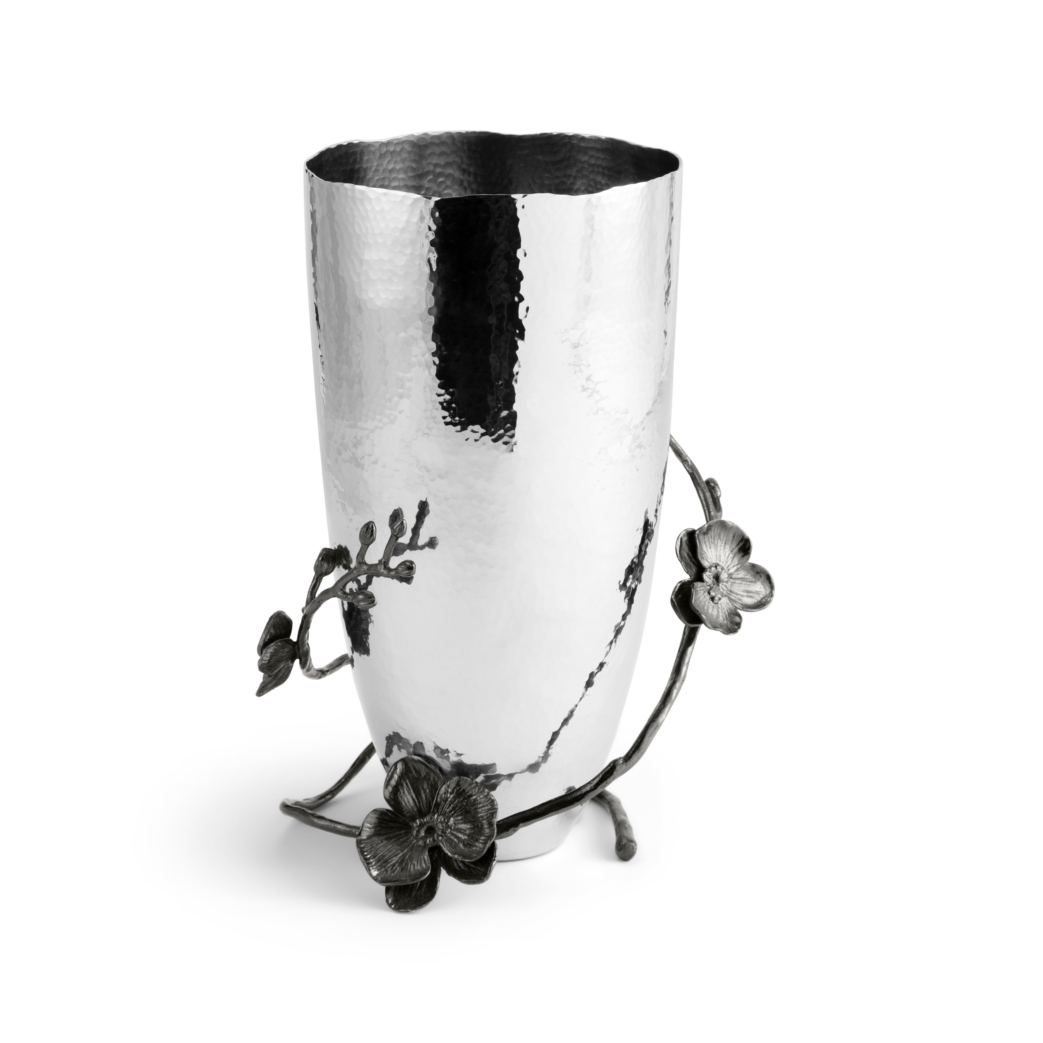 Elegant Black Orchid Vase - Modern Home Decor for Living Room, Office & Wedding Centerpieces