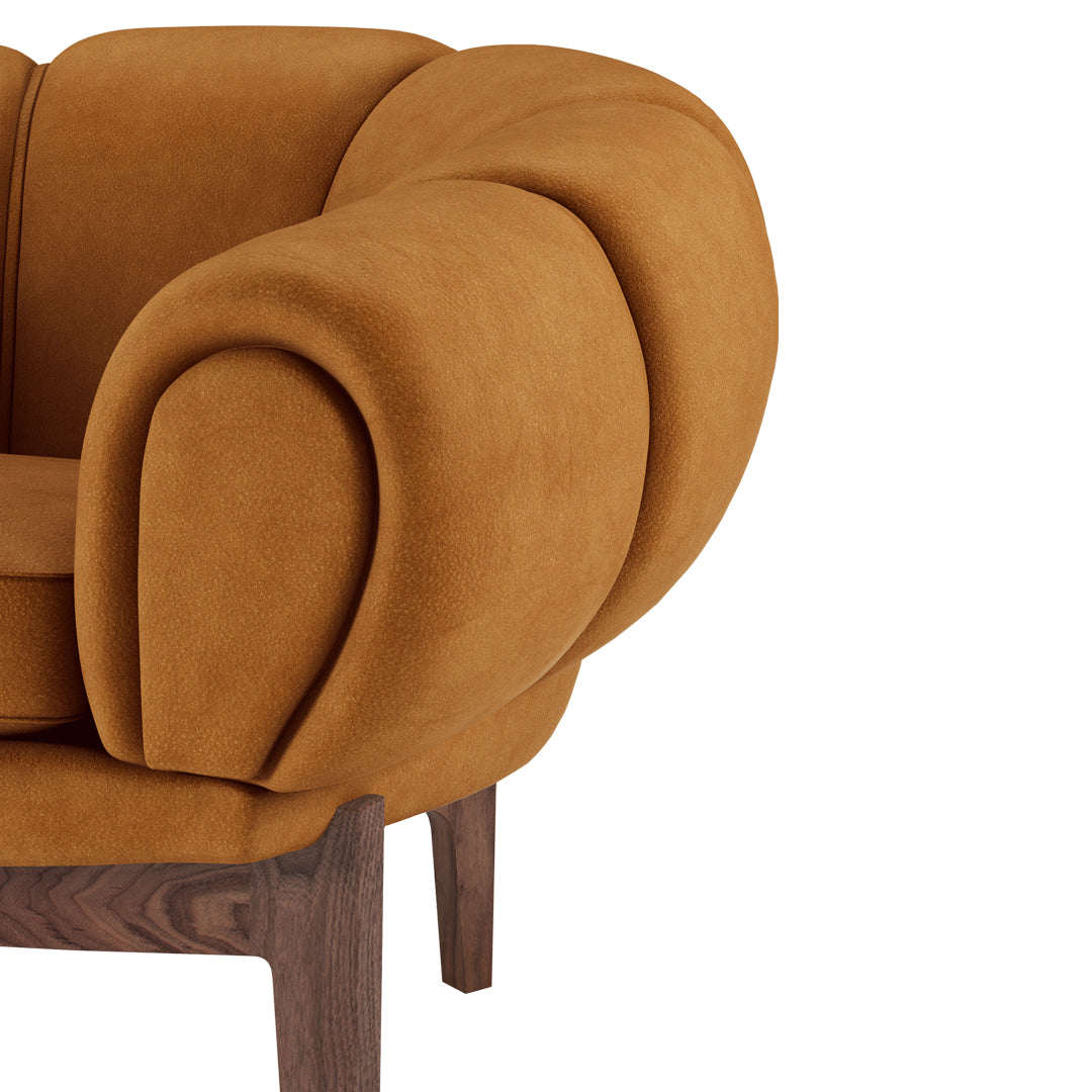 Comfortable Croissant 3-Seater Sofa - Modern Curved Sectional Couch for Living Room, Lounge & Small Spaces