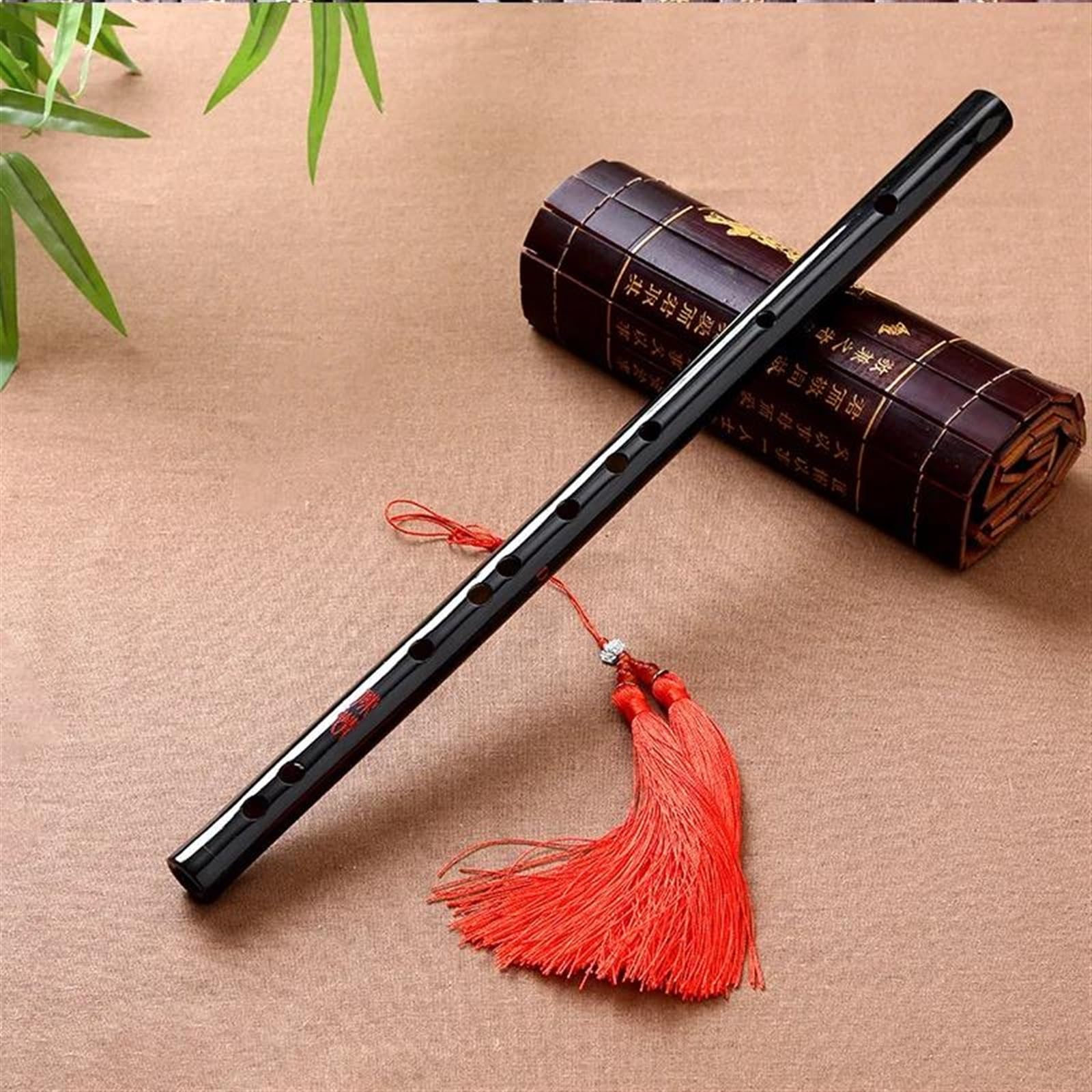 Professional Chinese Bamboo Flute - Traditional Wooden Wind Instrument, Handcrafted Dizi in Key of E - Perfect for Beginners, Performances & Meditation Music