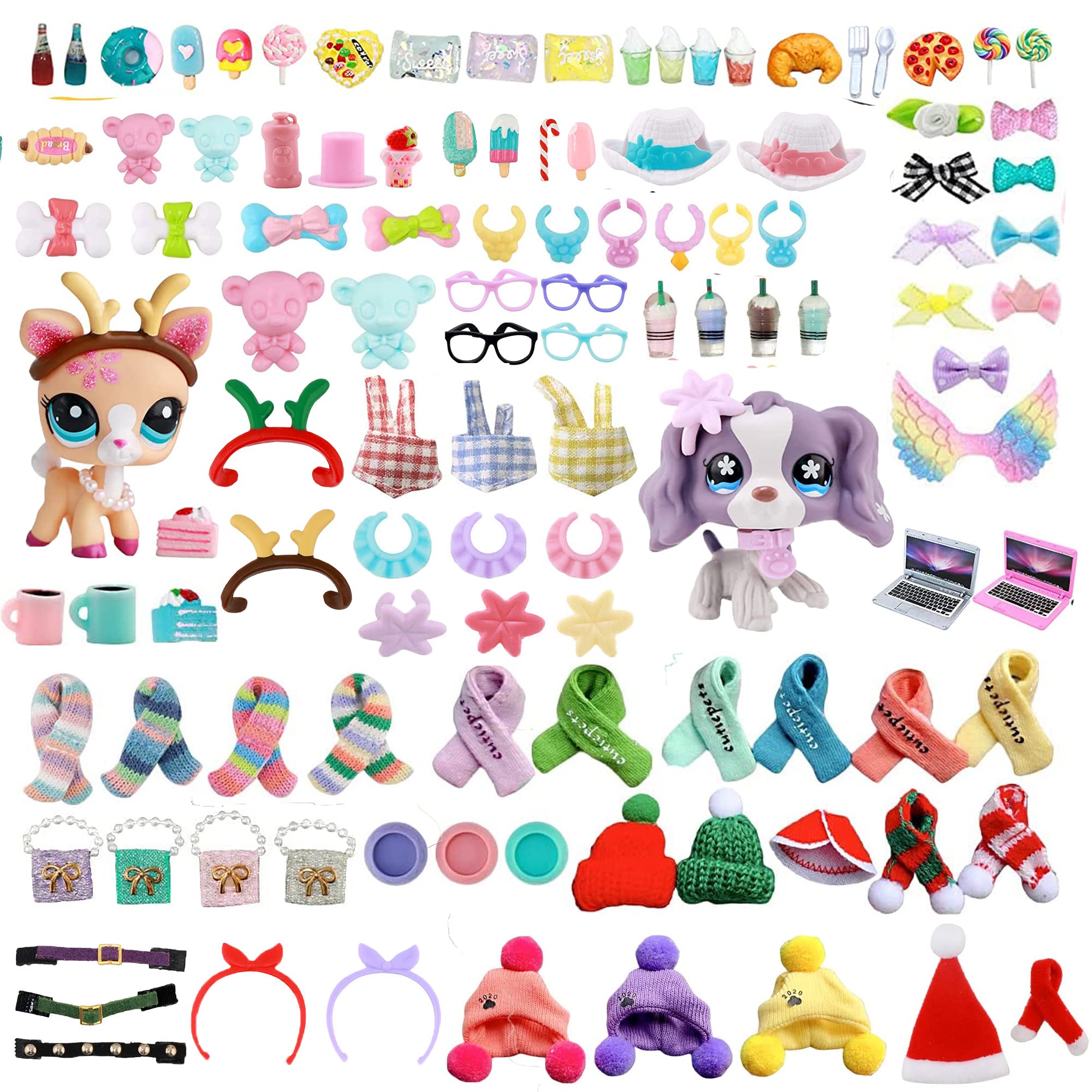 BOSONS 25pcs LPS Accessories Random Pack - Toy Accessories for LPS Cats and Dogs - Perfect for LPS Pet Playsets, Collecting, and Creative Storytelling