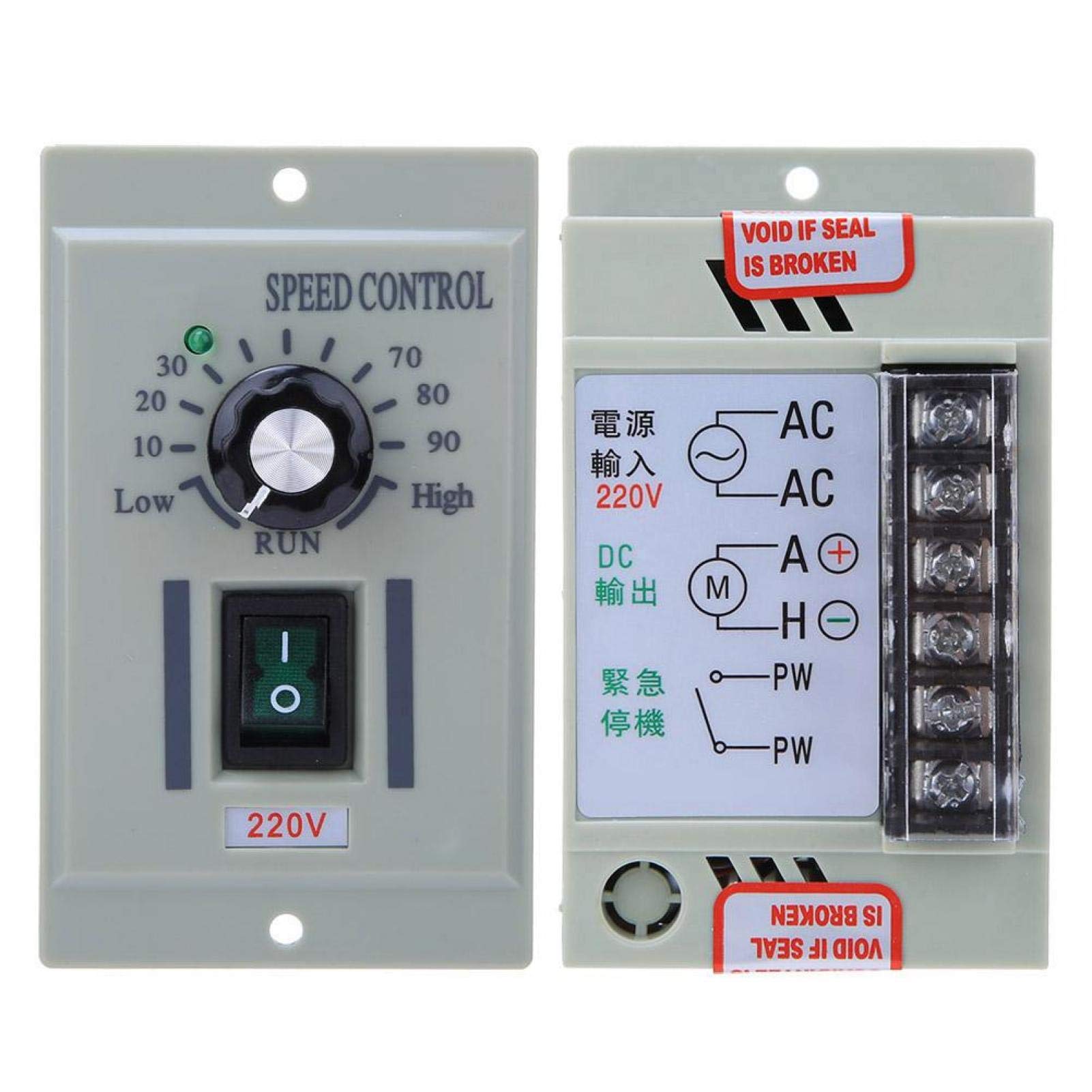 220V AC Motor Speed Controller - DC 0-180V Output, Variable Speed Governor for Packaging Equipment & Industrial Machinery | Perfect for Conveyor Belts, Mixers, Fans & More