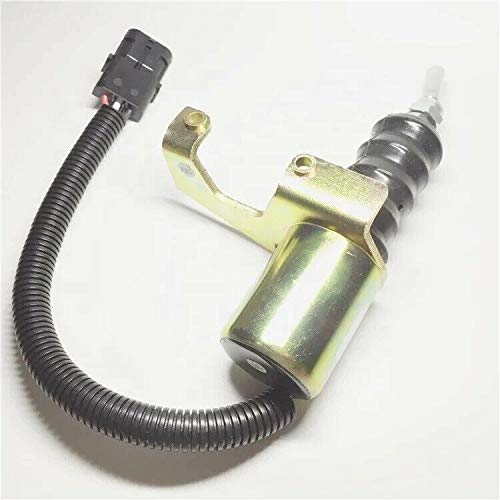 12V Fuel Shutdown Stop Solenoid Valve SA-3799-12 Compatible with DEUTZ & Bosch RSV Governor - Perfect for Diesel Engines, Heavy Equipment, and Industrial Machinery