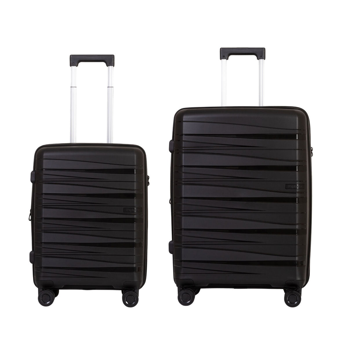 Explorer Breeze Anti-Theft Expandable 2-Piece Luggage Set (Carry-On & Medium Checked) - Lightweight Durable Suitcases for Travel, Business Trips & Vacations