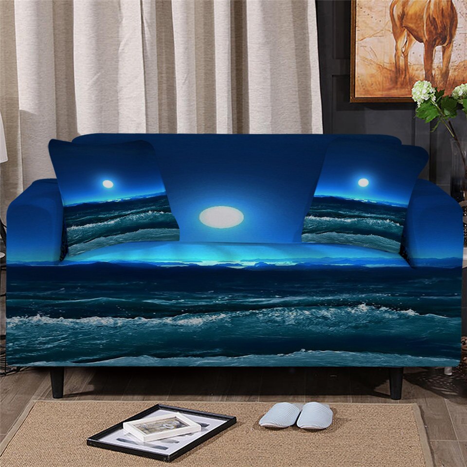 Moonlight Magic Sofa Cover - Soft Stretchable Couch Slipcover for Living Room, Washable Furniture Protector - Perfect for Pets, Kids & Everyday Use