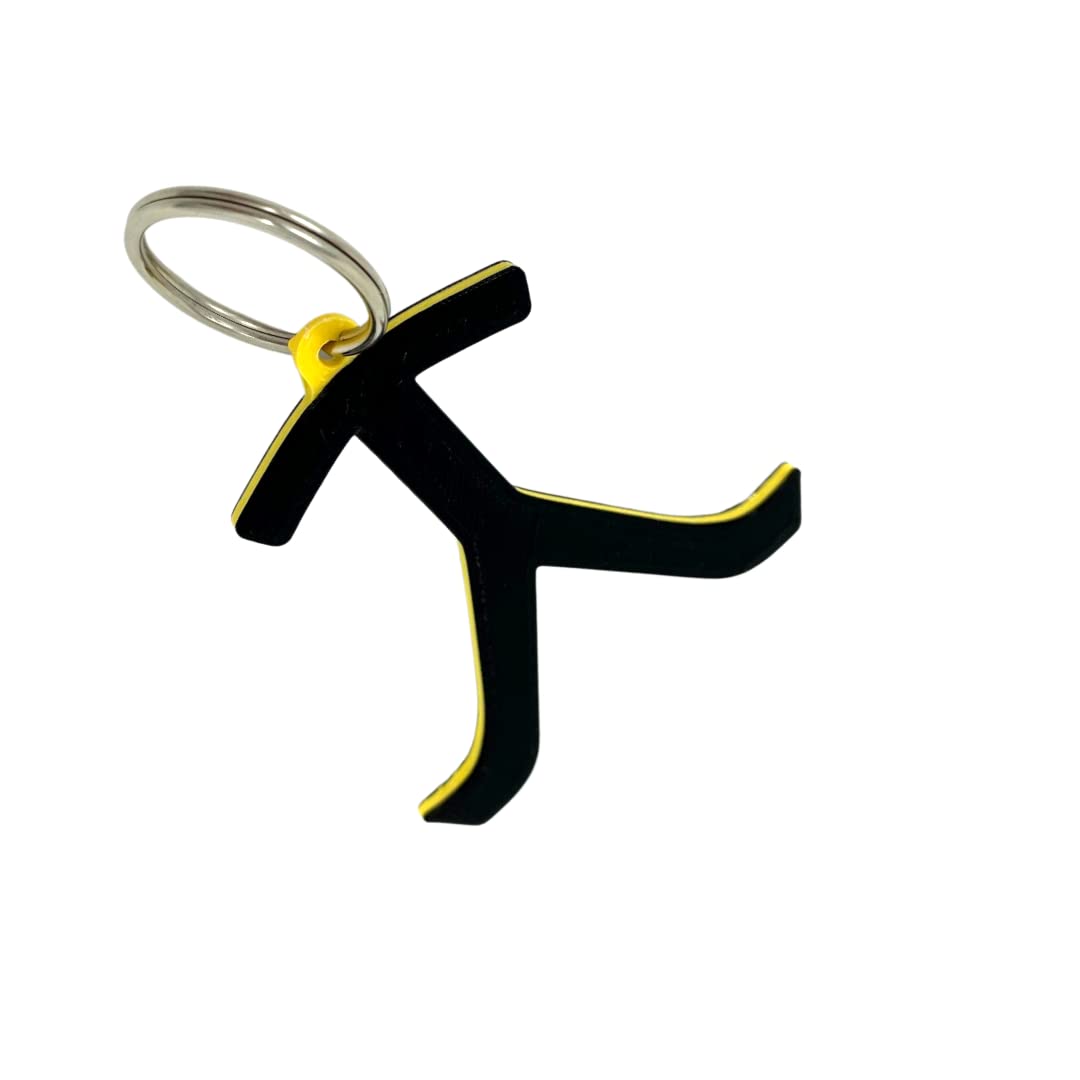 Yellowstone TV Show Keychain - Decorative Black 'Y' Brand Keyring with Yellow Accents - Perfect Gift for Yellowstone Fans - Made in USA - Great for Keys, Backpacks & Fan Collections