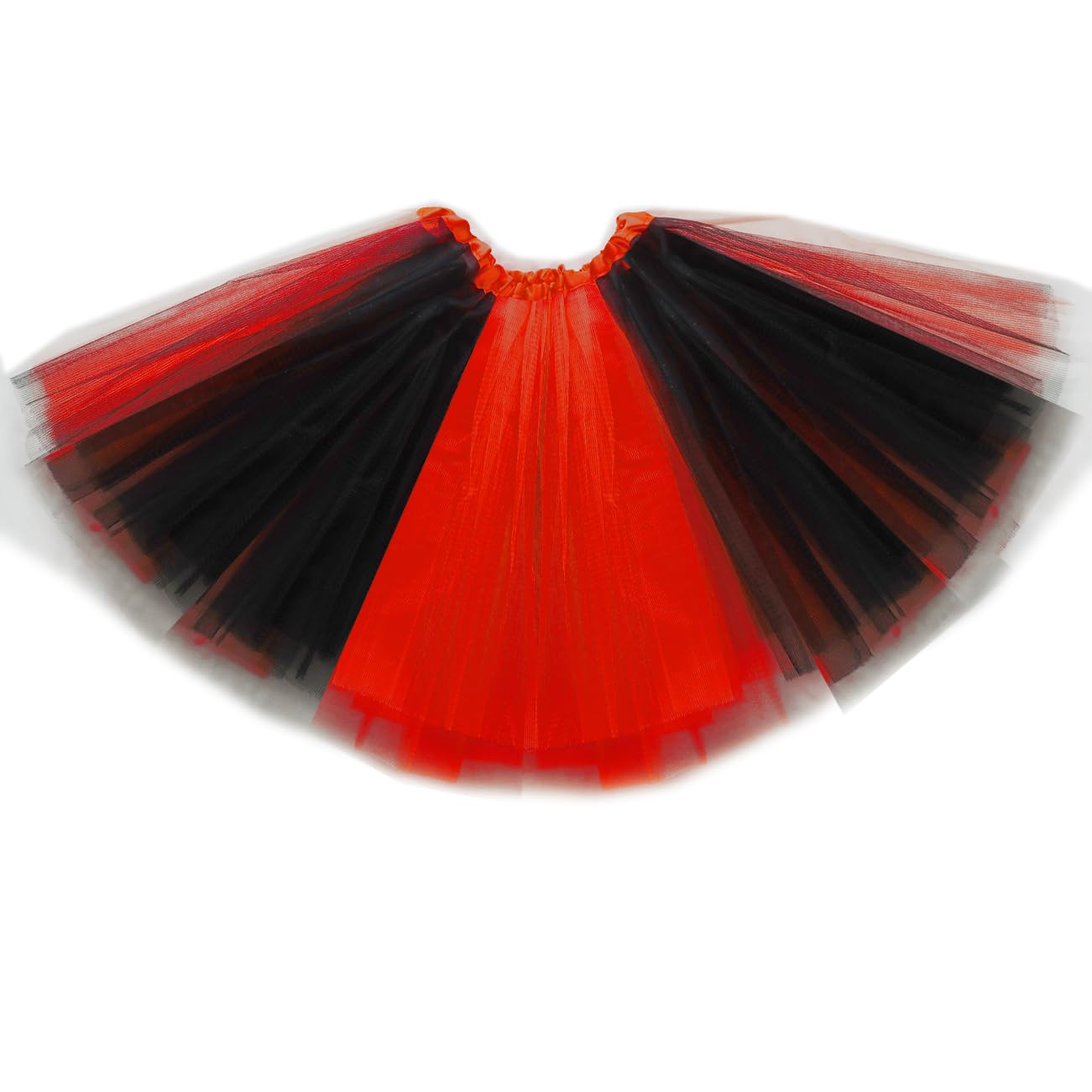 Red and Black Tulle Tutu Skirt for Girls, Women & Adults - Halloween Witch Costume Party Dress | Perfect for Halloween, Cosplay, Dance Performances & Themed Parties