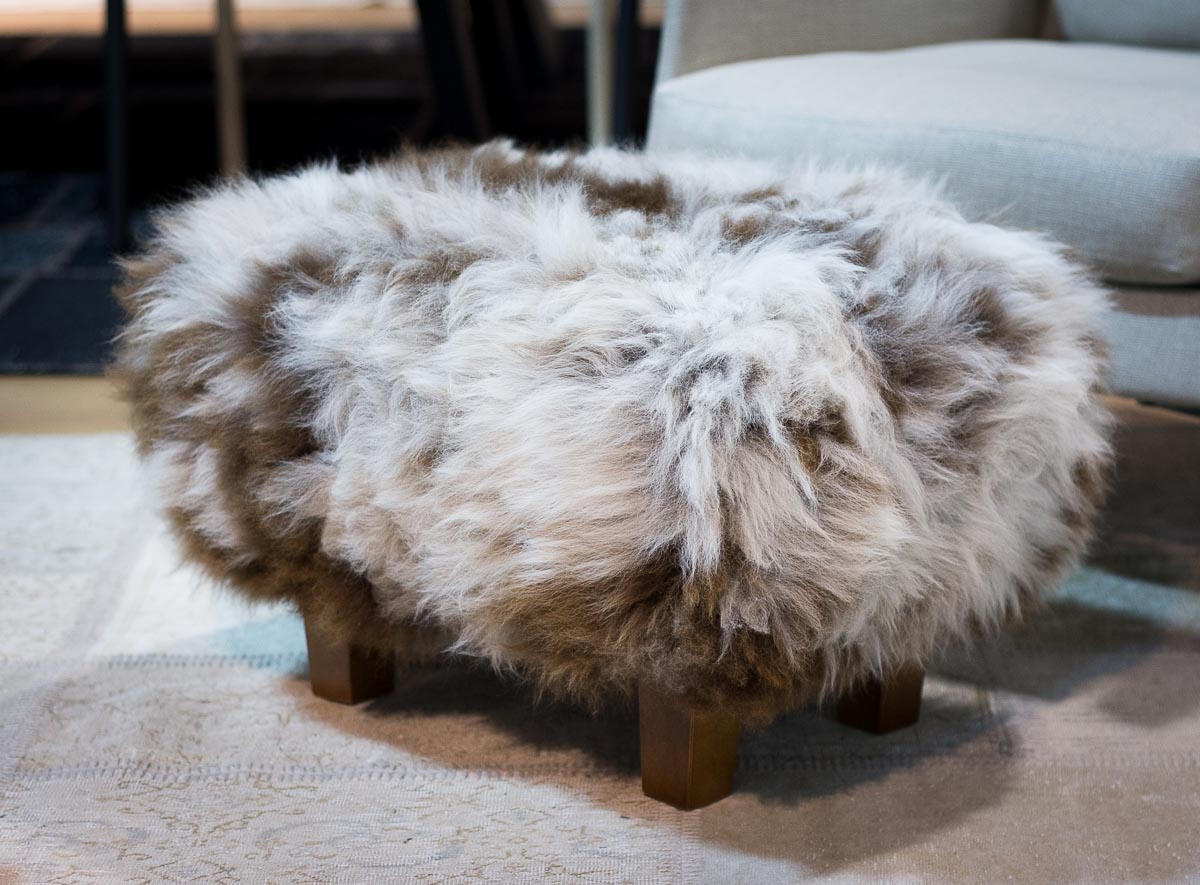 Premium Sheepskin Footstool - Soft Woolly Stool 18
