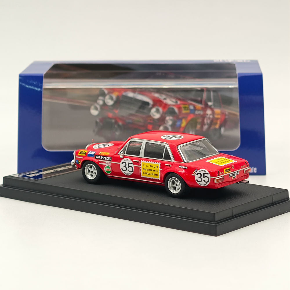1/64 Scale Ghost Player Mercedes Benz 300SEL AMG Red Pig #35 Diecast Model Car - Limited Edition Collectible for Car Enthusiasts & Display in Home/Office