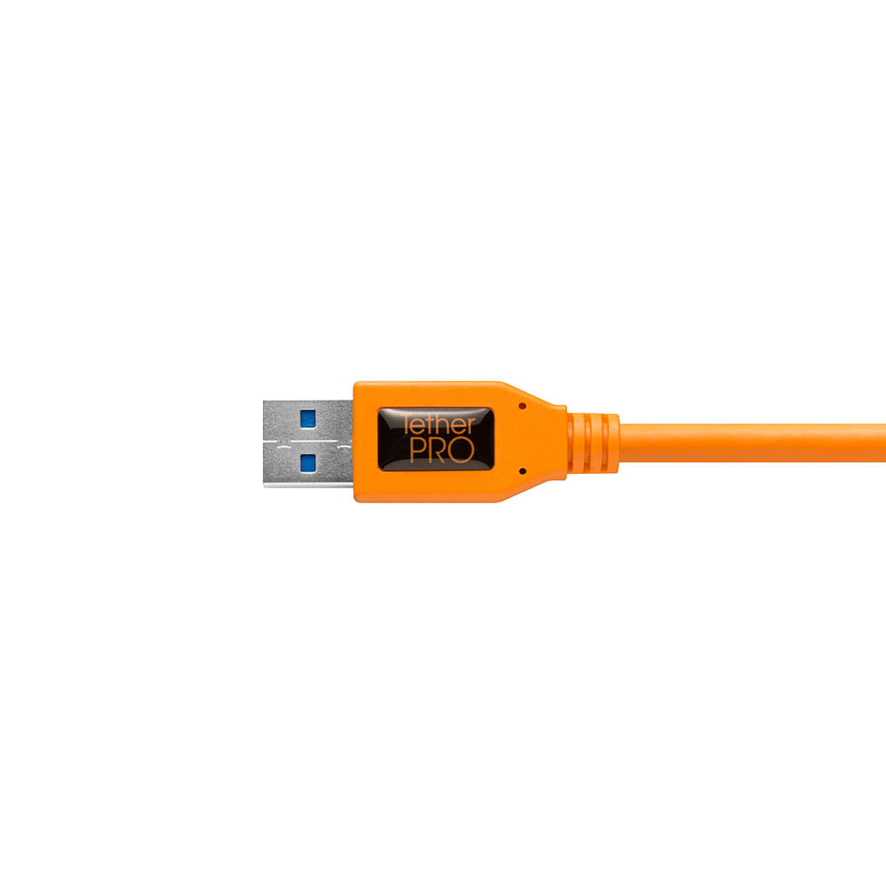 TetherPro USB 3.0 Active Extension Cable (16.4ft/5m) - Female to Male High-Speed Data Transfer Cord with Gold-Plated Connectors, Nylon Braided, Bright Orange for Easy Identification - Perfect for Gaming, VR Headsets & Home Office Setup
