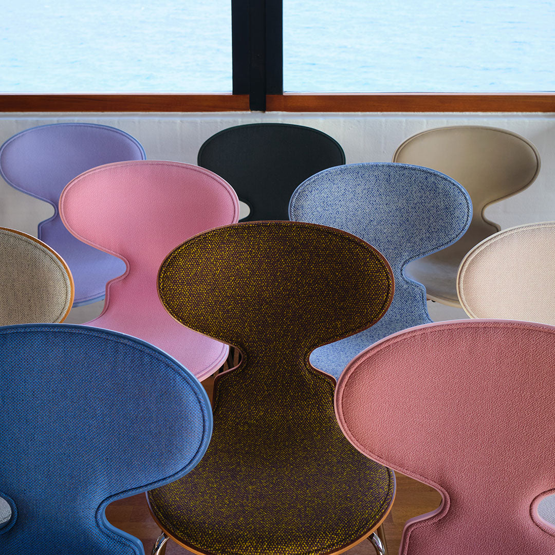 Ant Chair 3100 - Modern Upholstered Dining Chair with Colored Ash Finish - Perfect for Kitchen, Dining Room & Office Workspace