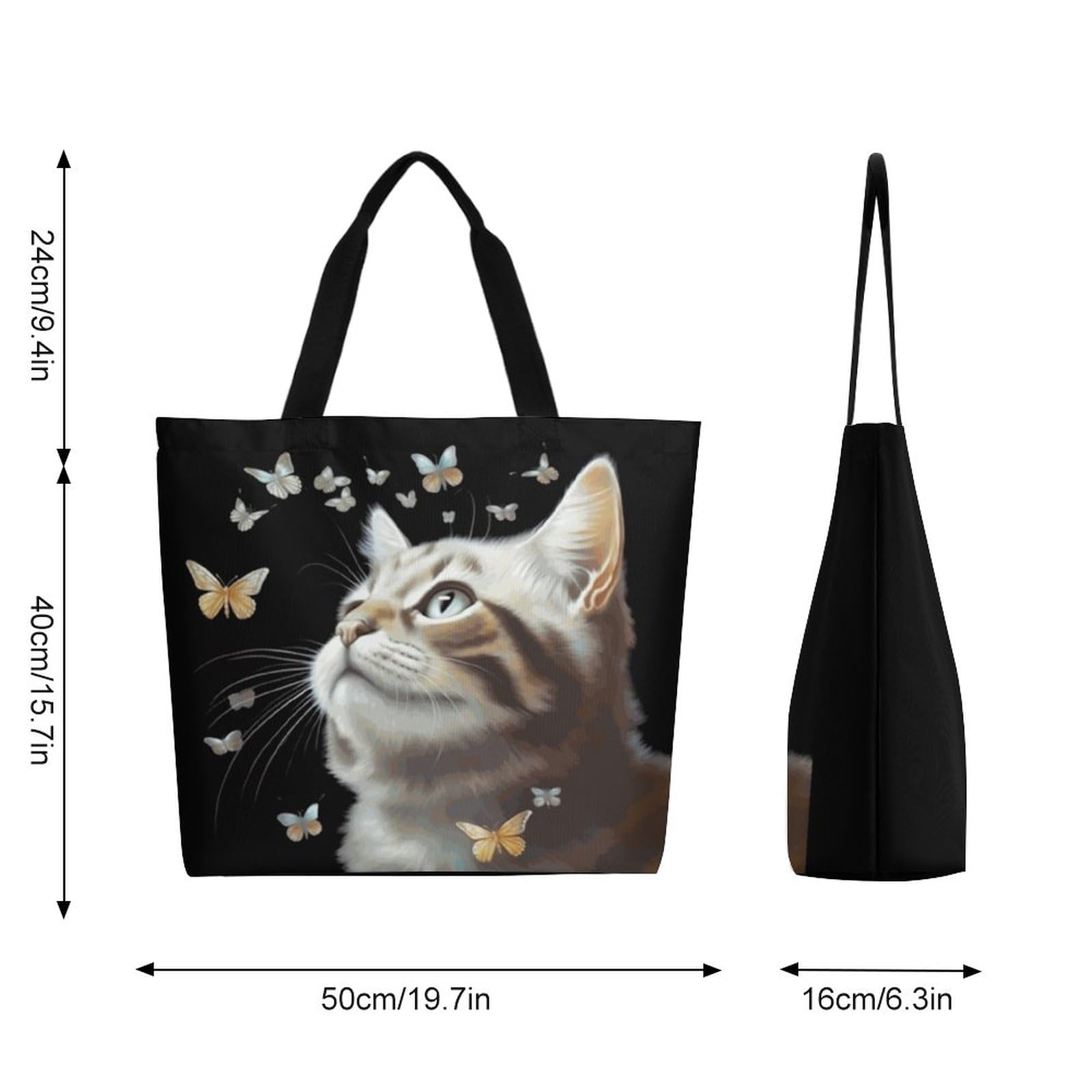 Stylish Large Canvas Tote Bag for Women - Durable Reusable Shopping & Grocery Bag - Perfect for Beach, Travel, Work & Daily Use