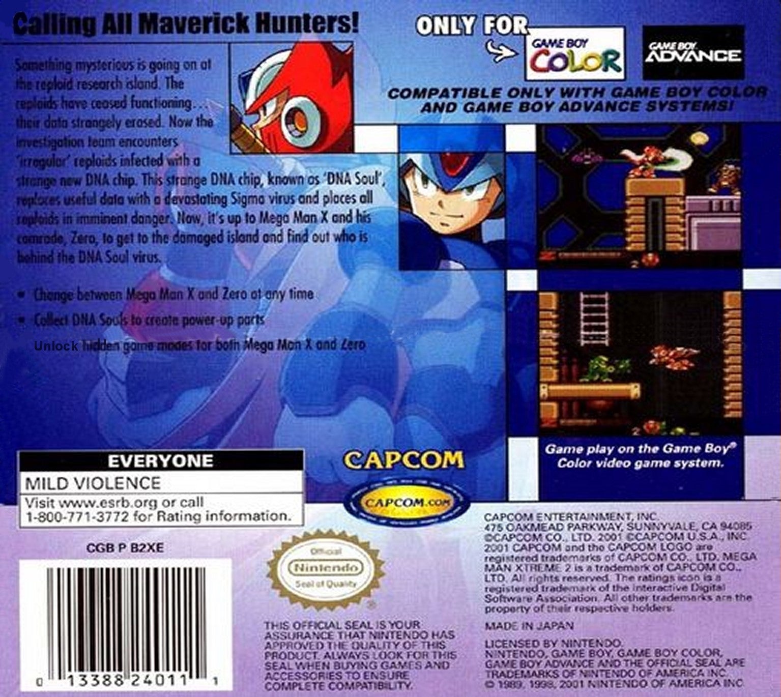 Mega Man Xtreme 2 - Classic Action Game for Nintendo Game Boy Color | Retro Gaming, Collectible Cartridge, Adventure Gameplay for Kids & Adults
