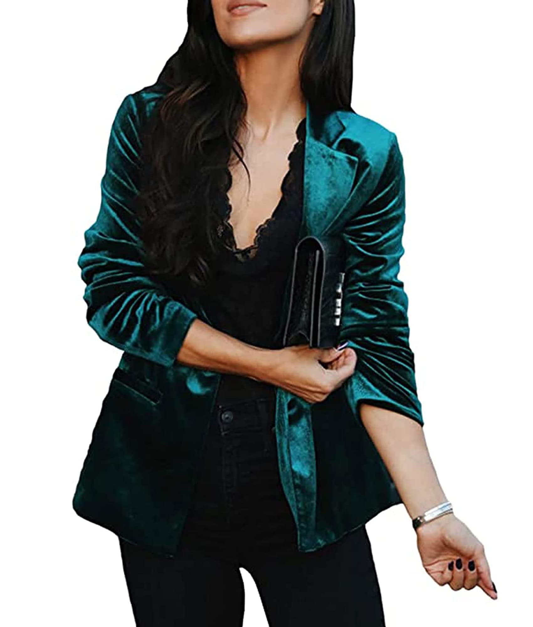 Women's Lightweight Blazer Jacket - Retro Button Long Sleeve Solid Cardigan Coat for Office, Work & Business Casual Wear | Comfortable & Stylish Outerwear for Women Professionals