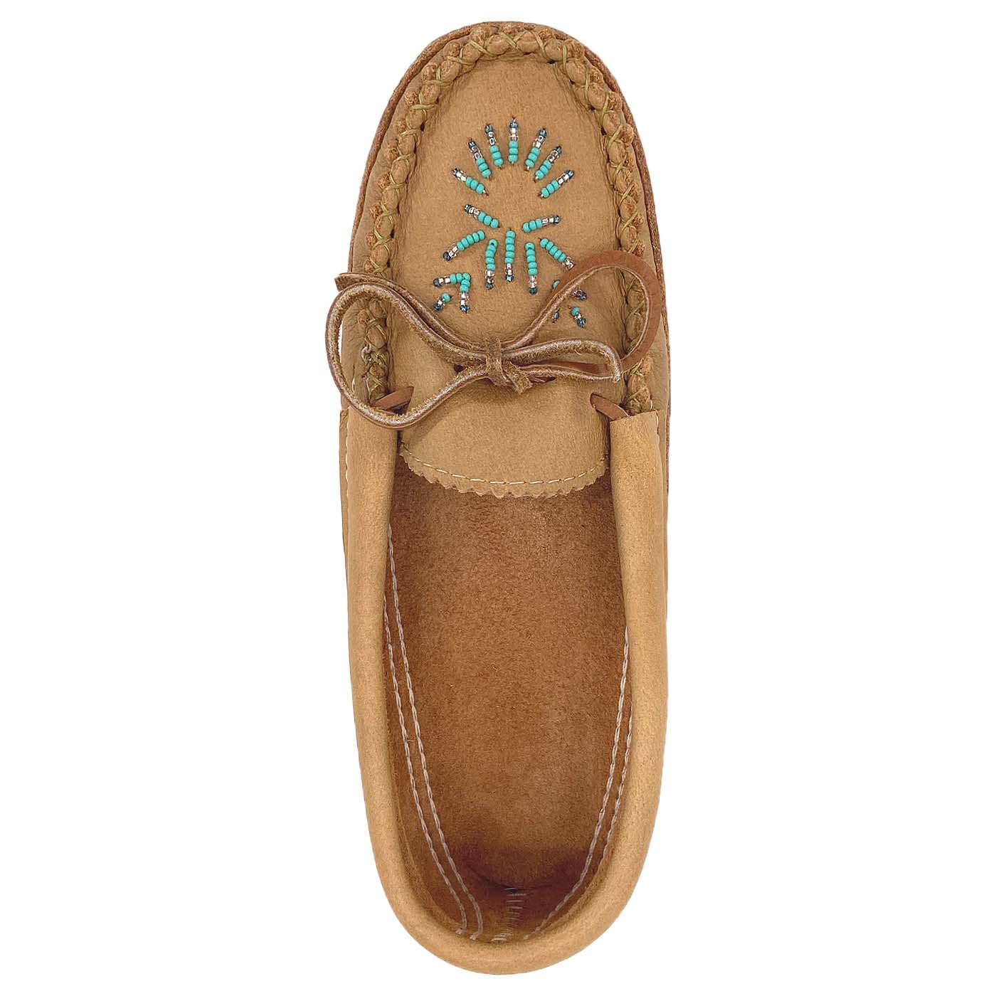 Women's Soft Sole Moose Hide Leather Moccasins - Comfortable Indoor/Outdoor Slippers for Home, Office & Travel