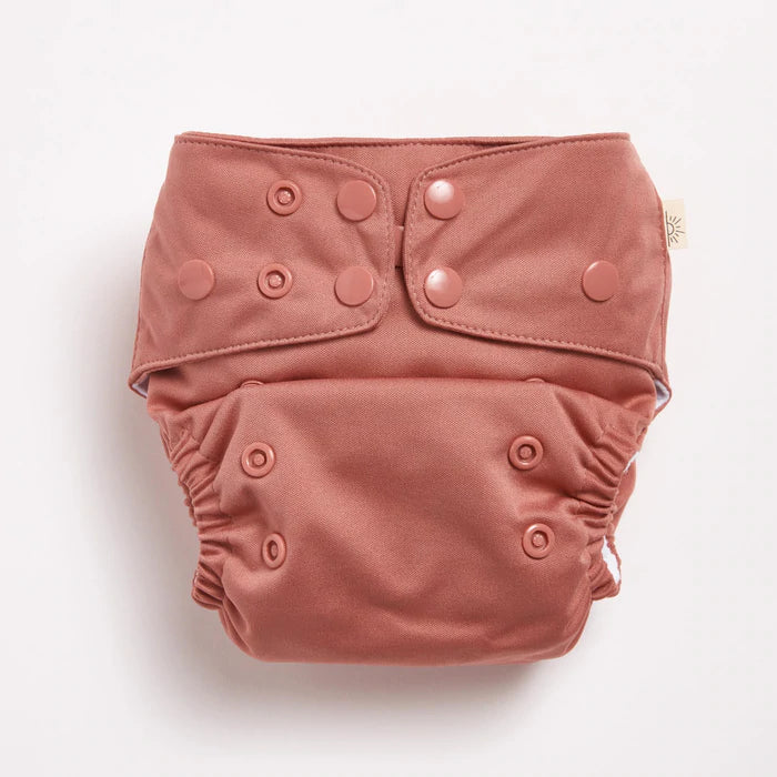 EcoNaps Modern Cloth Diaper - Reusable & Eco-Friendly Baby Nappy in Terracotta | Perfect for Newborns, Infants & Toddlers | Daycare & Home Use