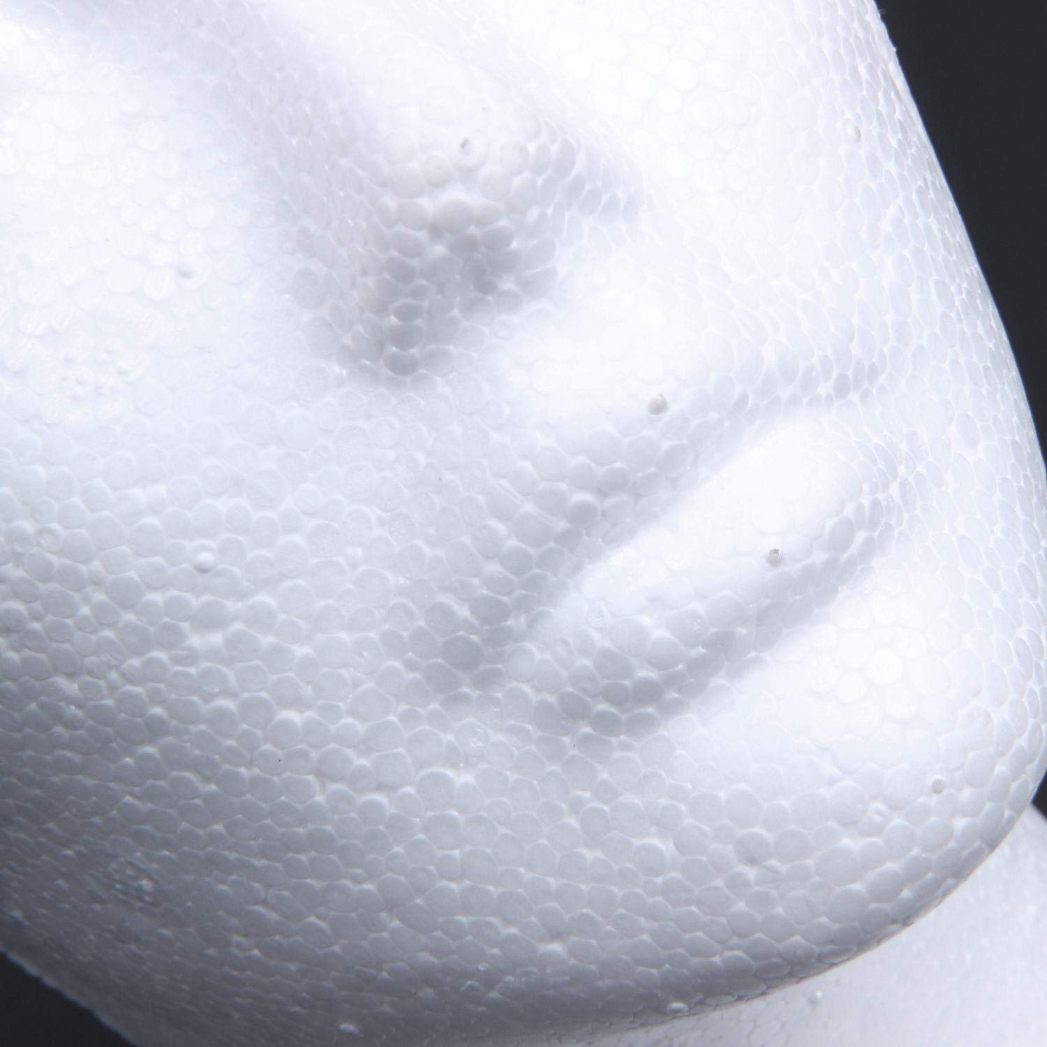 Jayzee White Female Foam Mannequin Head for Wig & Hat Display - Perfect for Salon, Beauty School, and Retail Store Displays